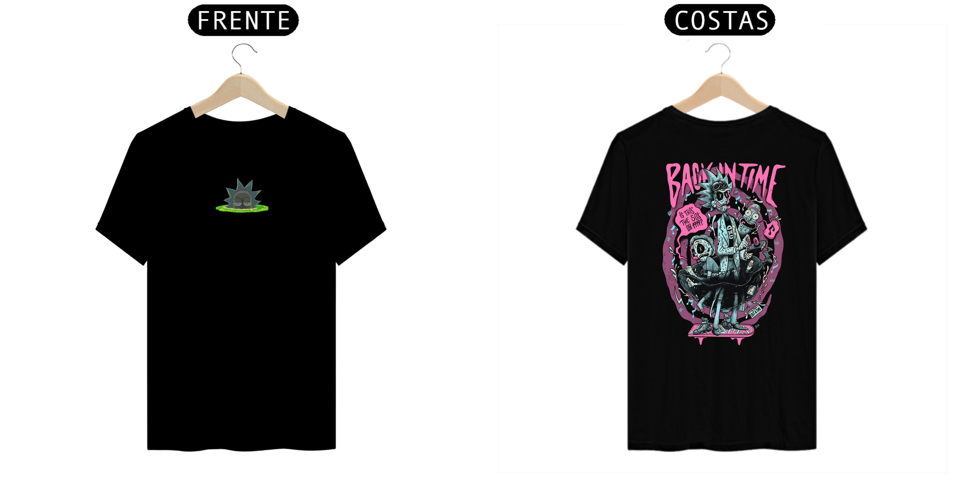 Camiseta Portal Rick and Morty - Bicolor