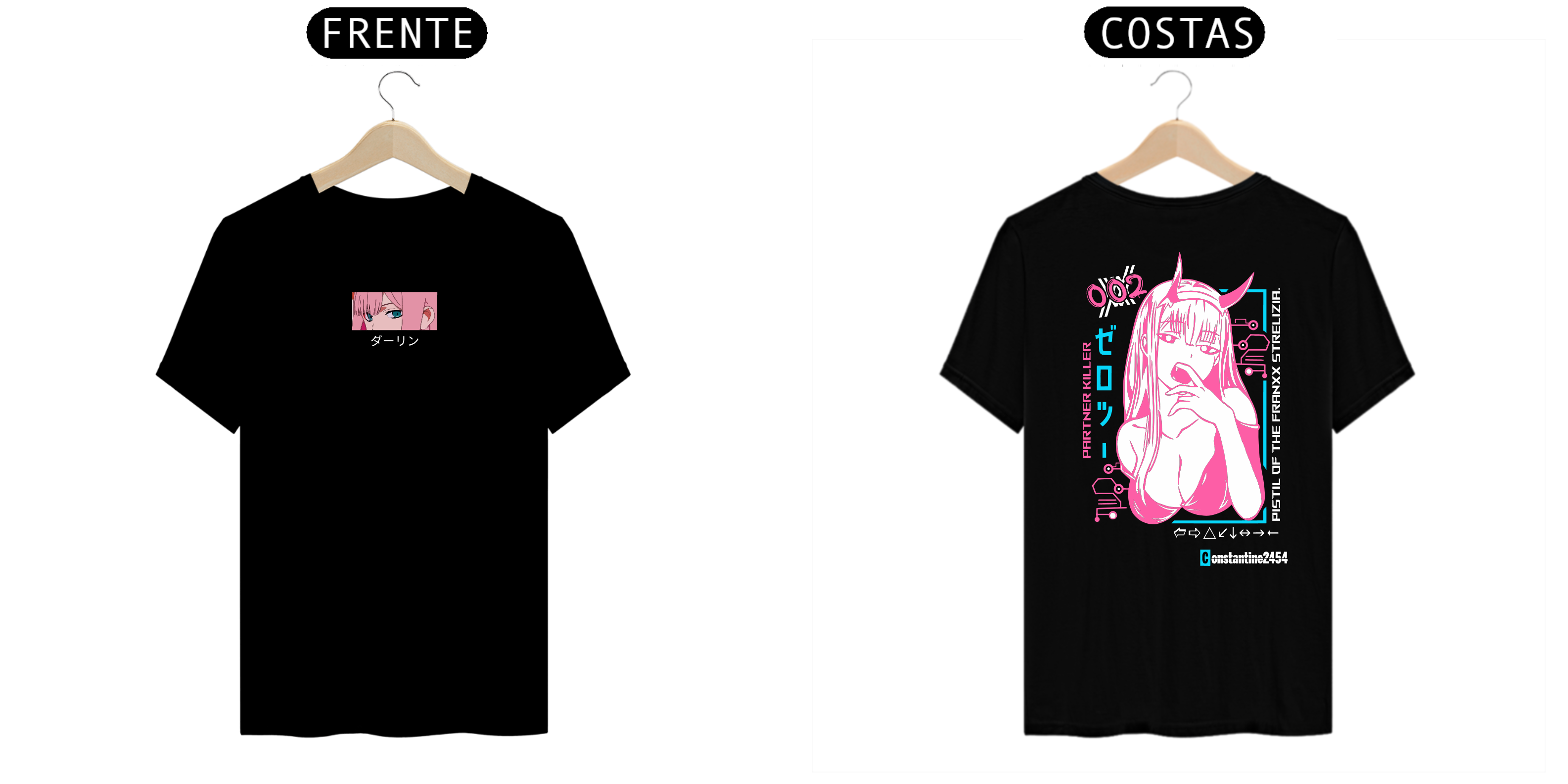 Camiseta Zero Two - Preto