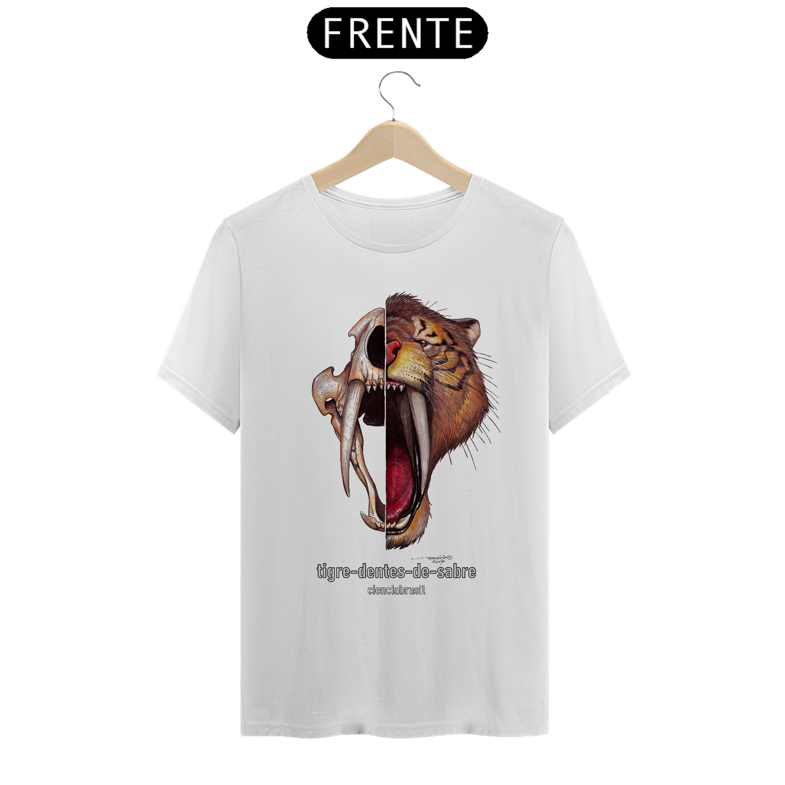 T-Shirt Classic caras Tigre-dentes-de-sabre