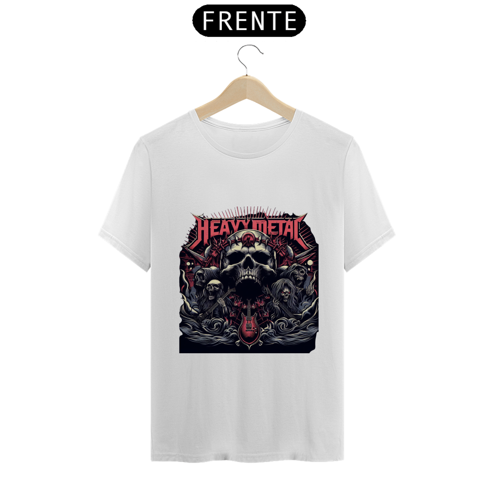 Heavy Metal na Pele: Camiseta Caveira para Verdadeiros Headbangers