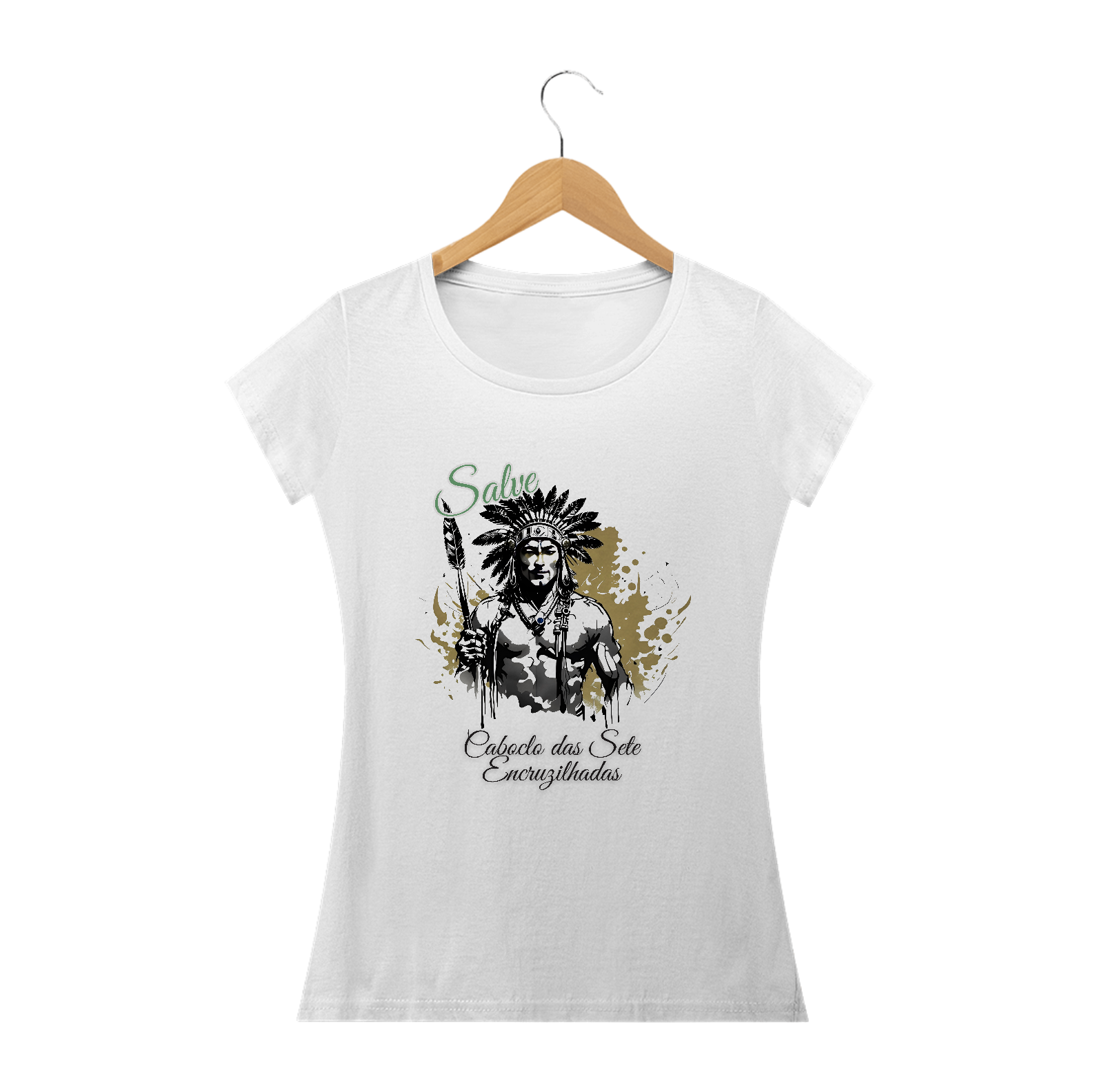 Camiseta Baby Look Caboclo 7 Encruzilhadas 01