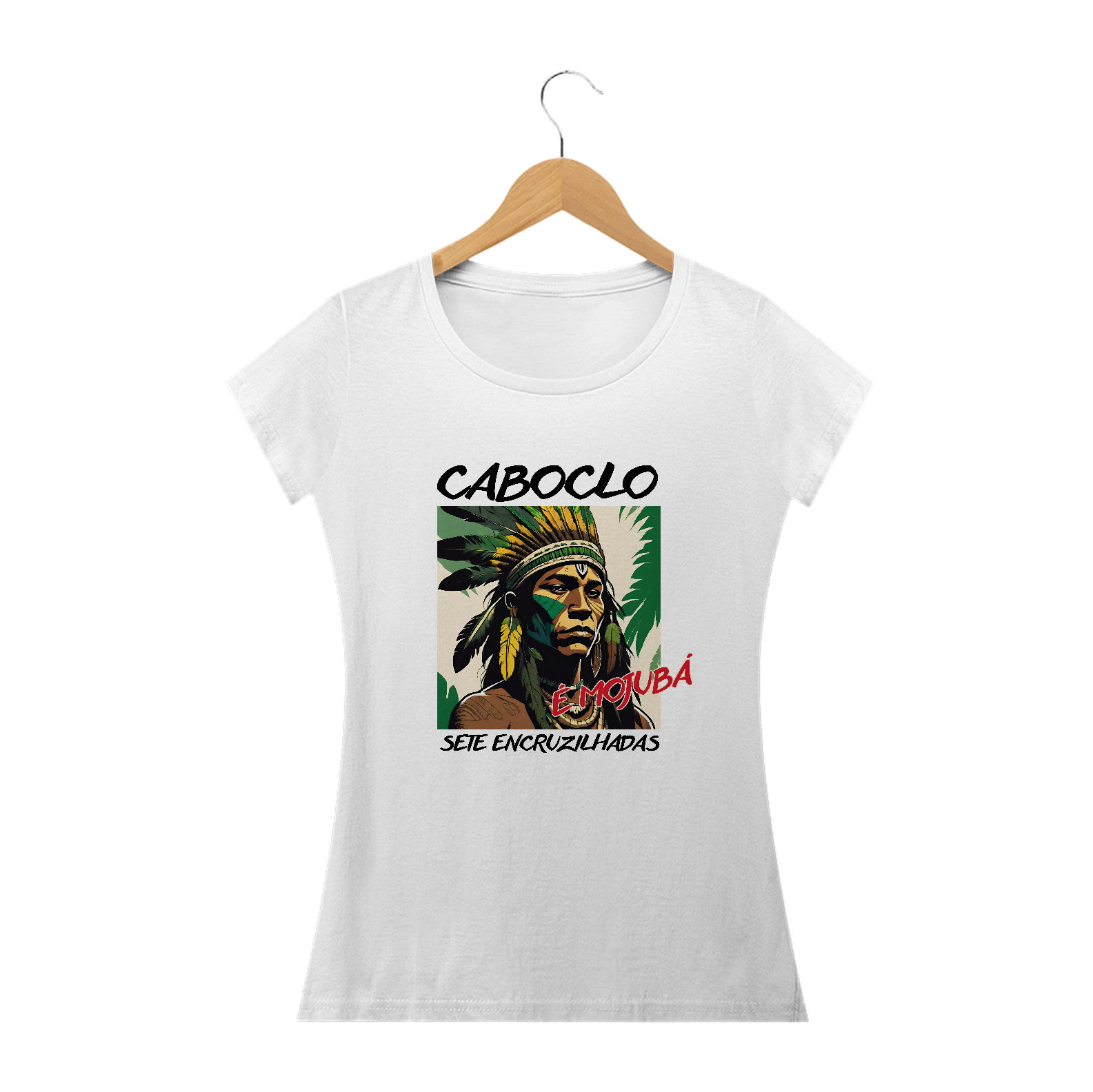 Camiseta Baby Look Caboclo 7 Encruzilhadas 02