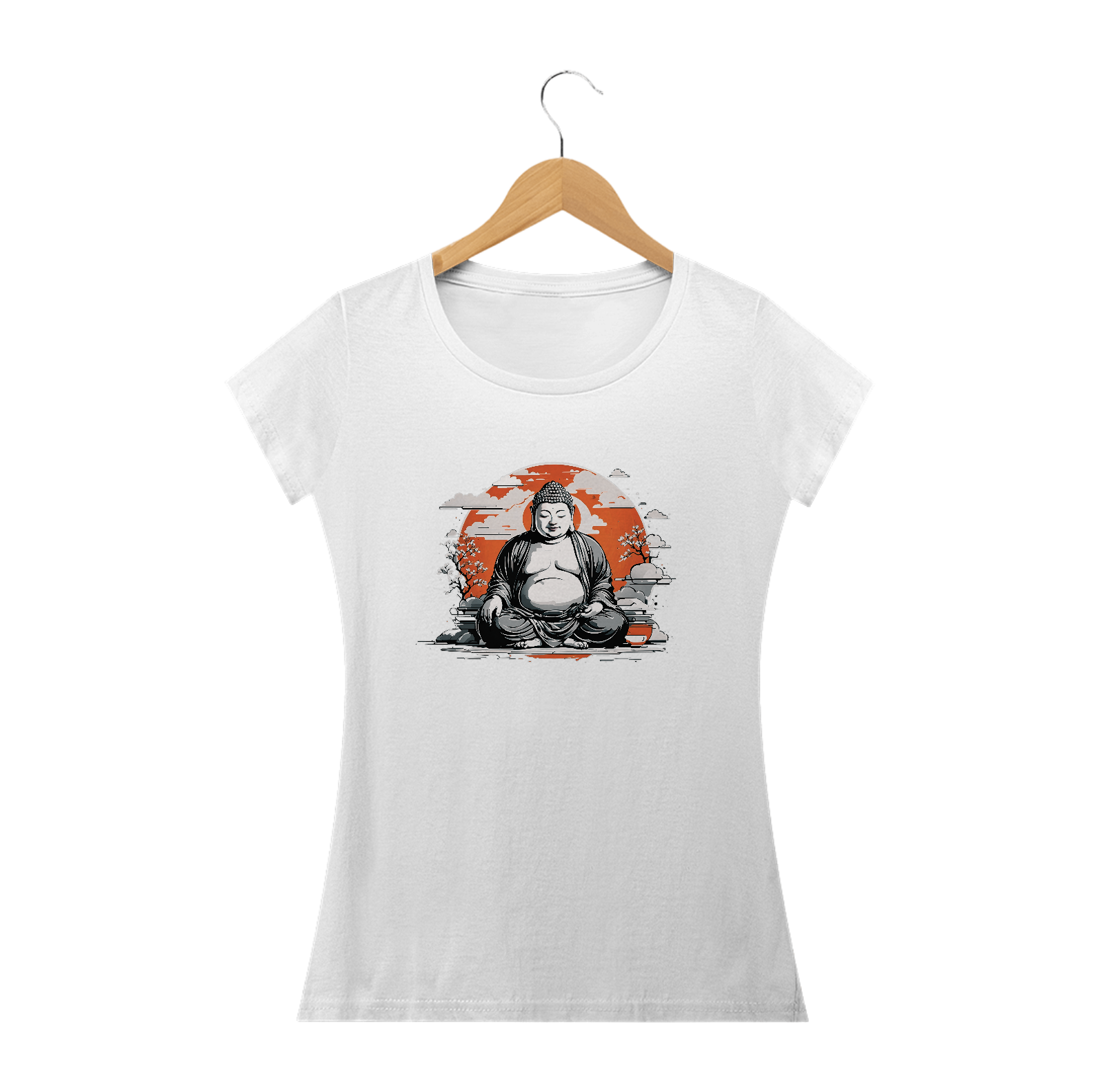 Camiseta Baby Look Buda Hotei 01
