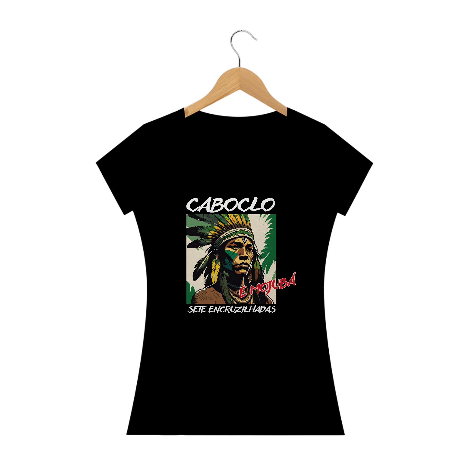 Camiseta Baby Look Caboclo 7 Encruzilhadas 03