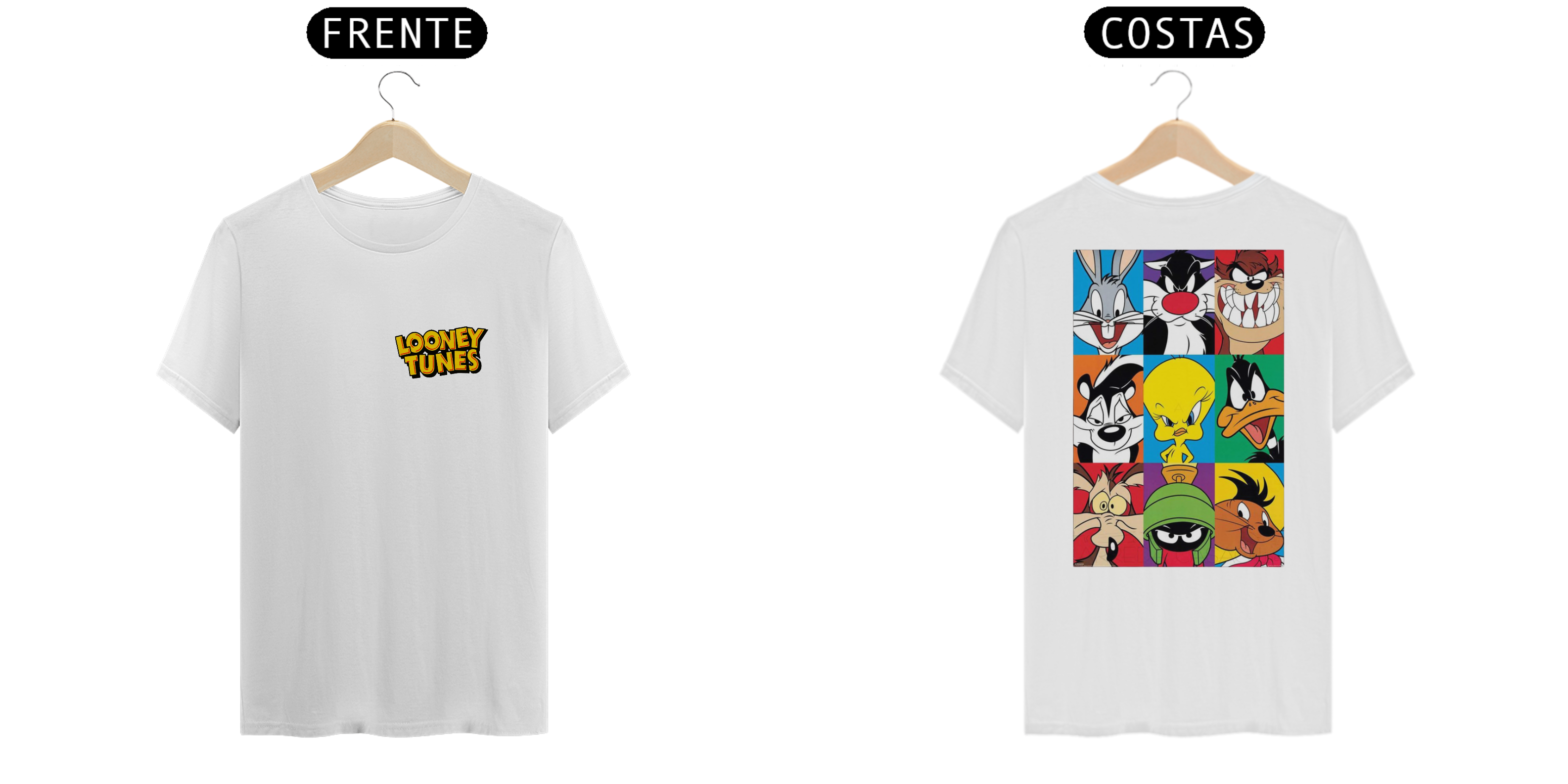 CAMISETA LOONEY TUNES FRENTE E VERSO