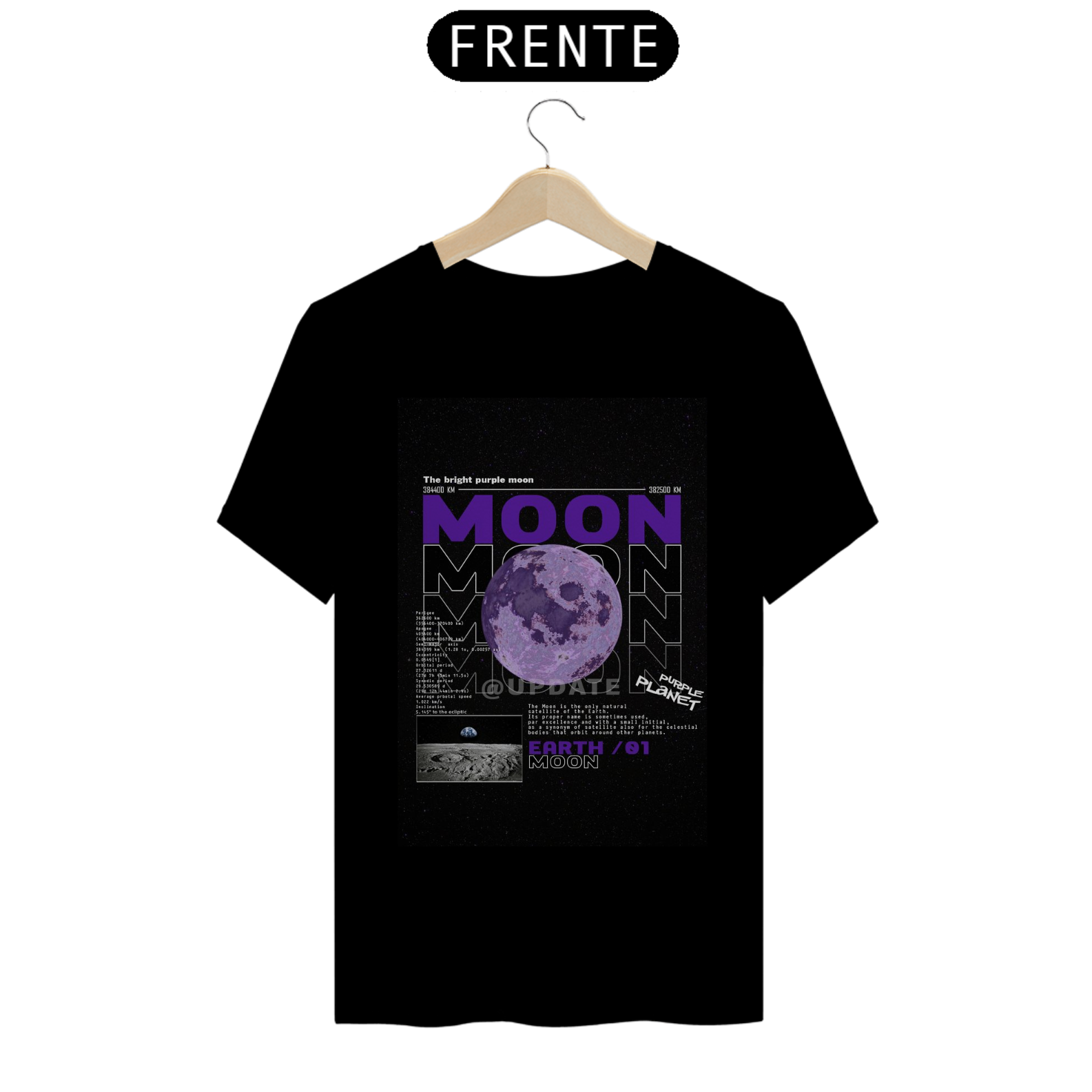 Nome do produto  Camiseta Purple Moon Unissex