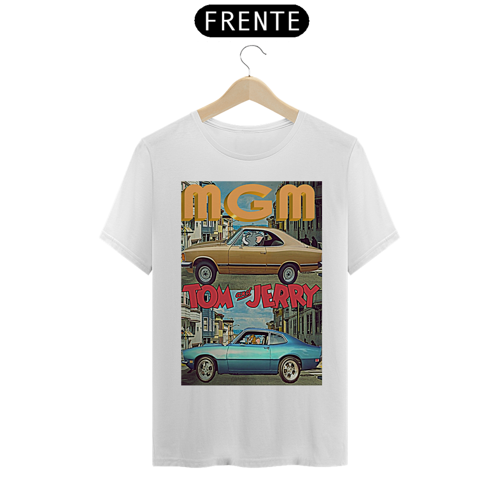 Camiseta Tom e Jerry Carros
