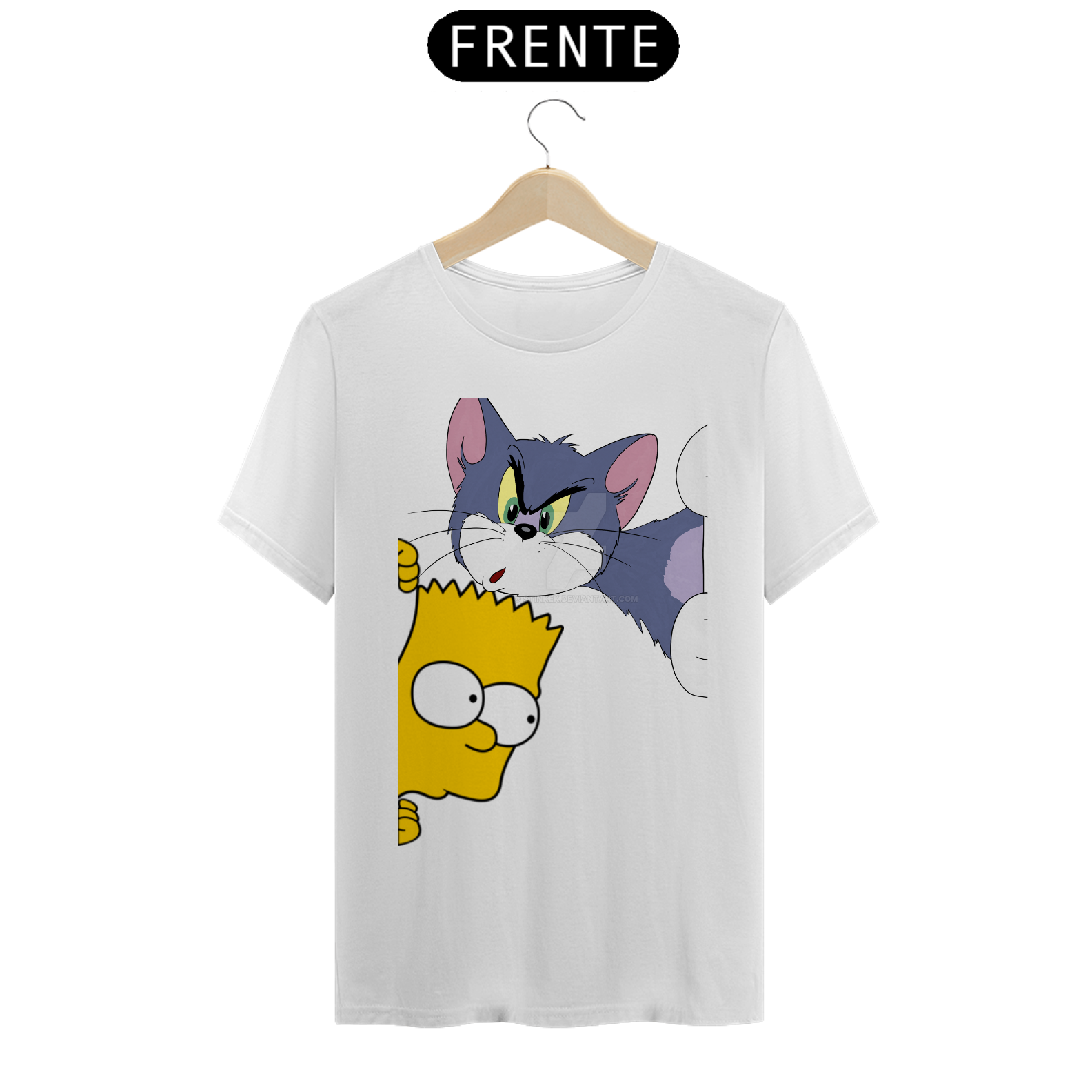 Camiseta Bart Simpson e Tom (Tom e Jerry)