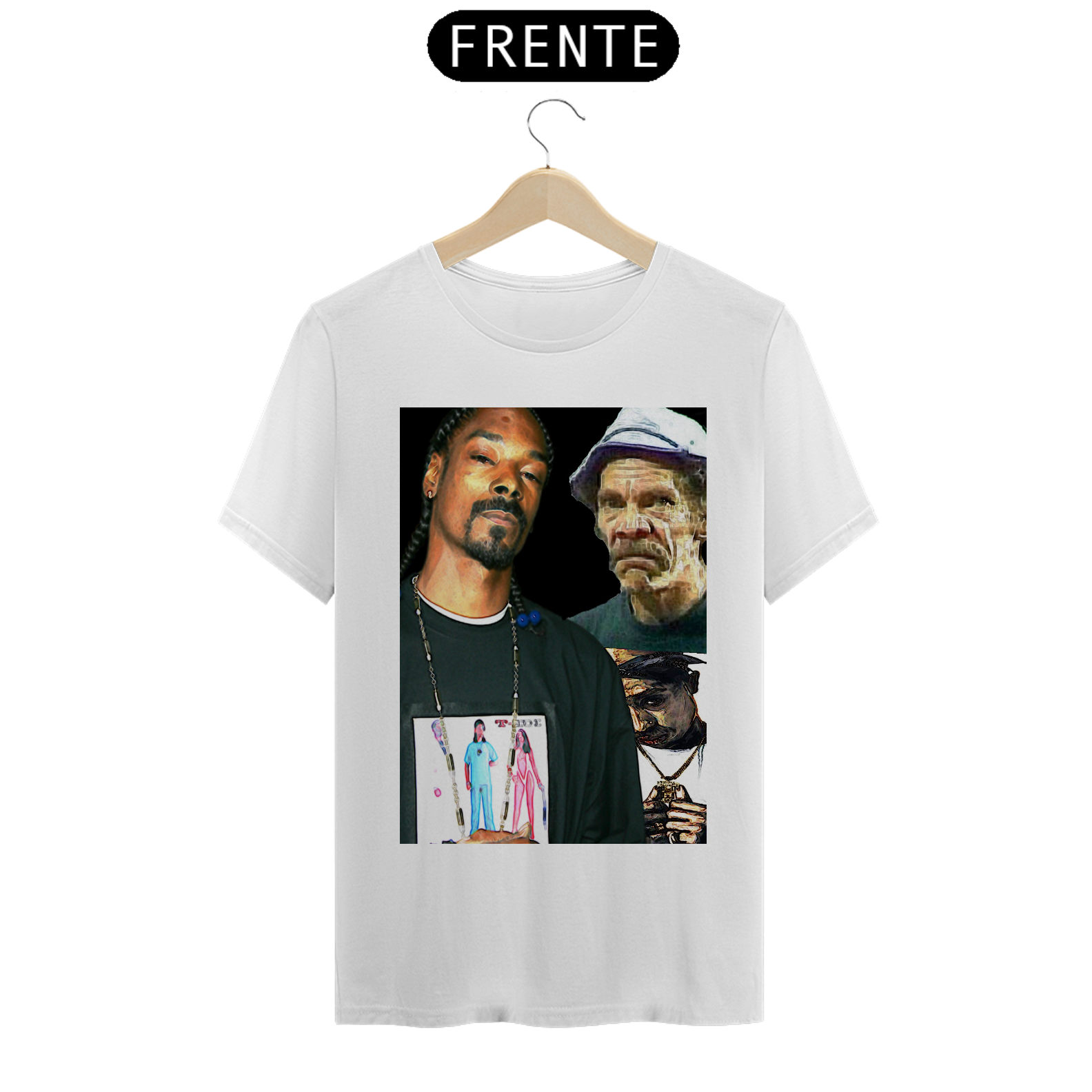 Camiseta Snoop Dogg e Seu Madruga 