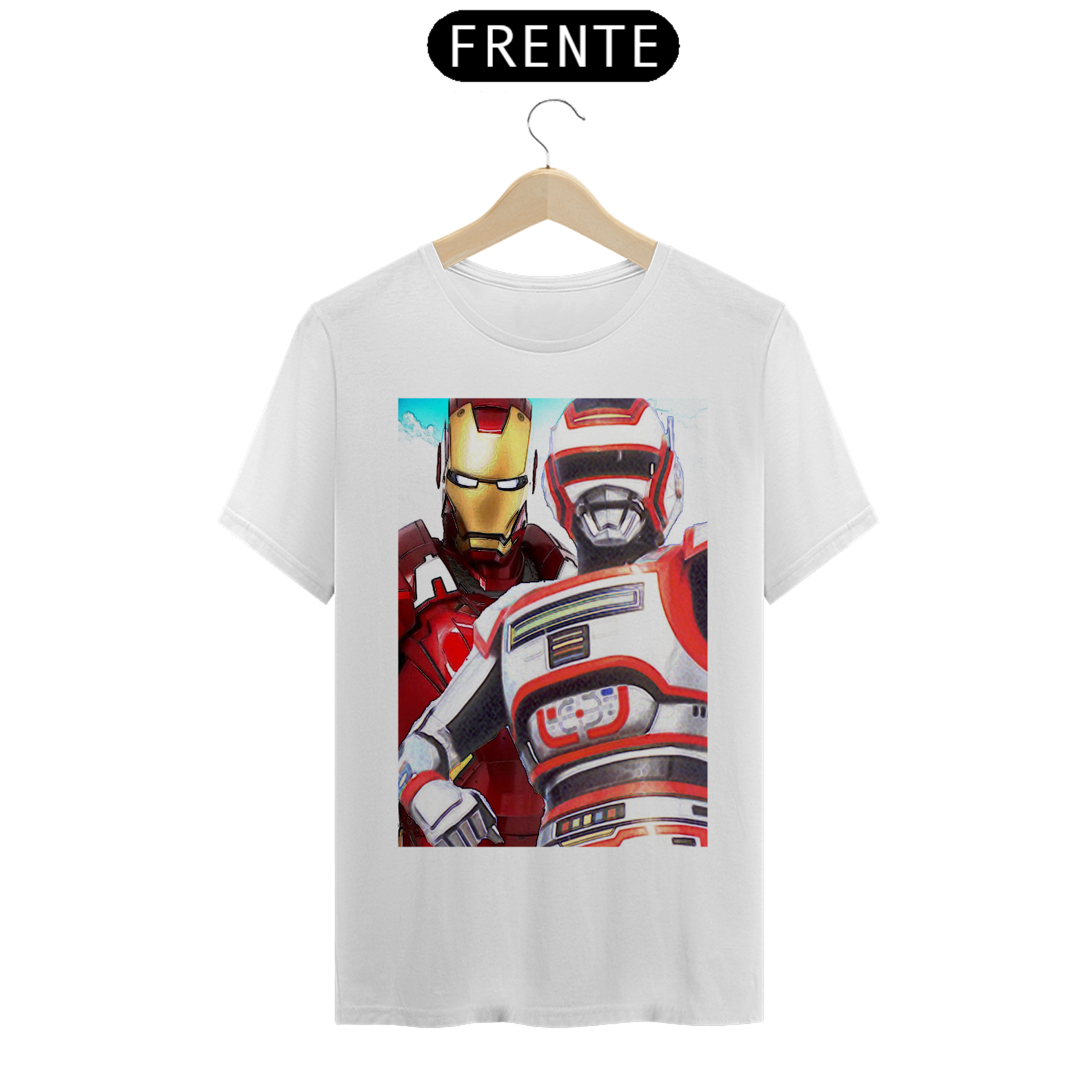 Camiseta Jaspion e Homem De Ferro