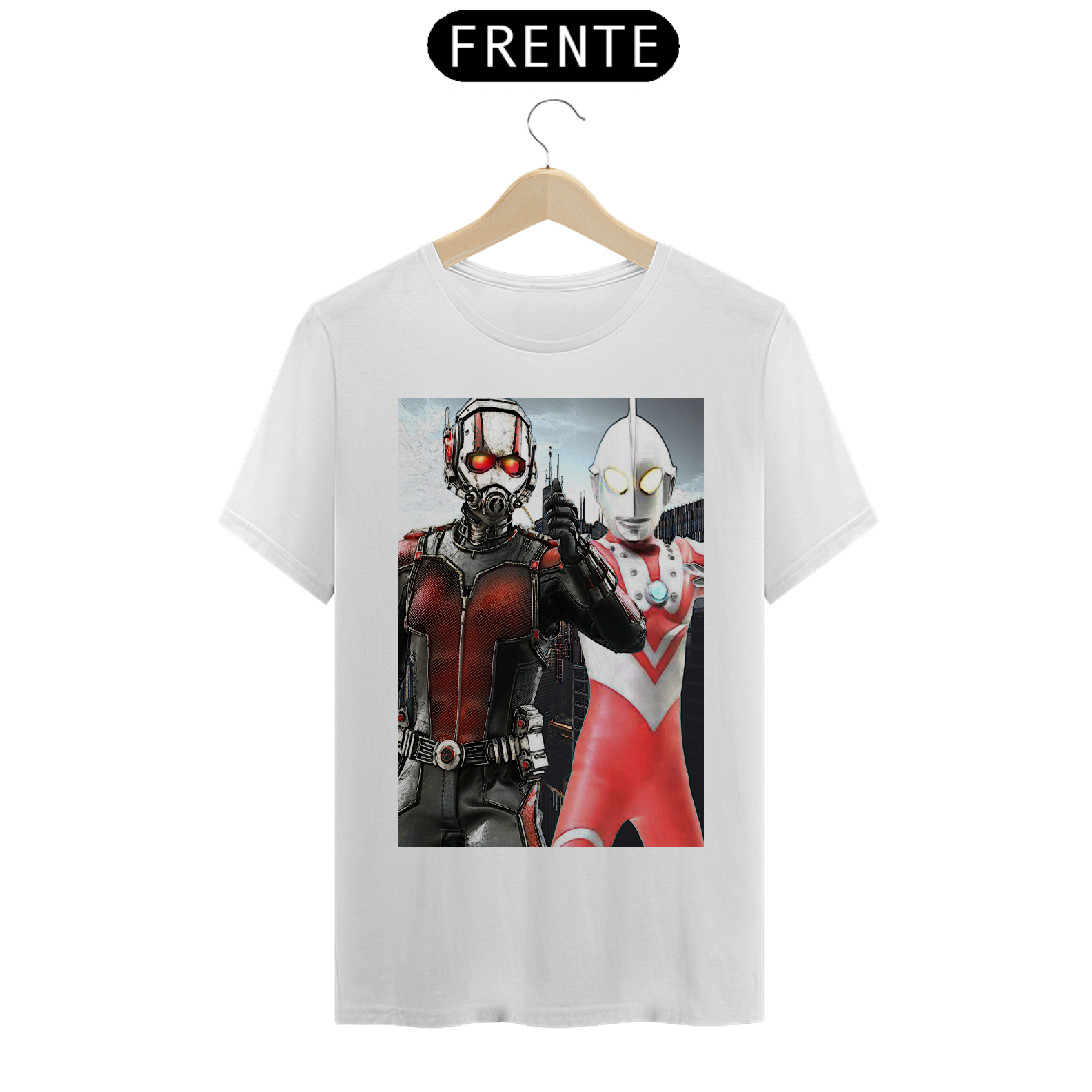 Camiseta Homem Formiga e Ultraman