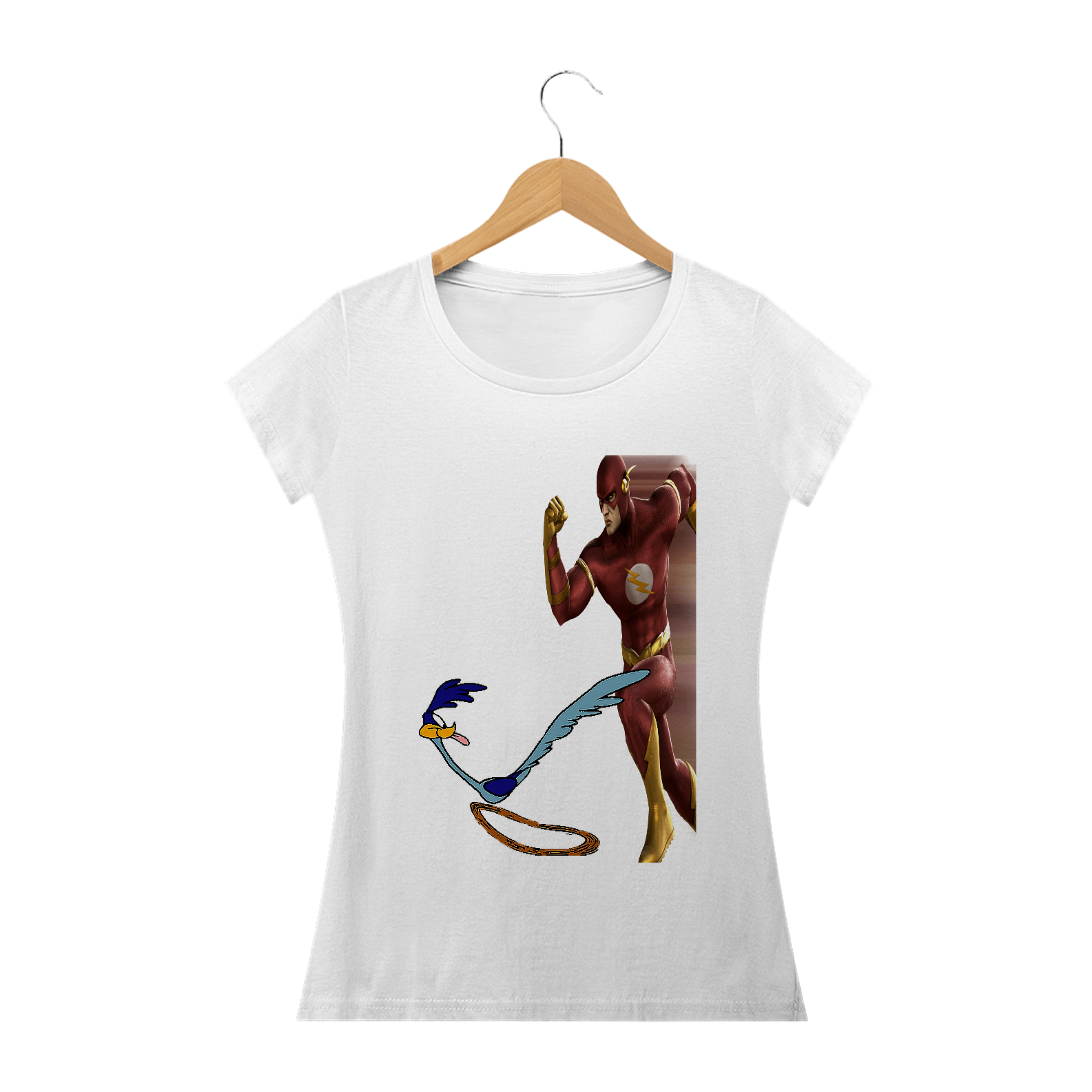 Camiseta Papa Léguas VS The Flash Feminina