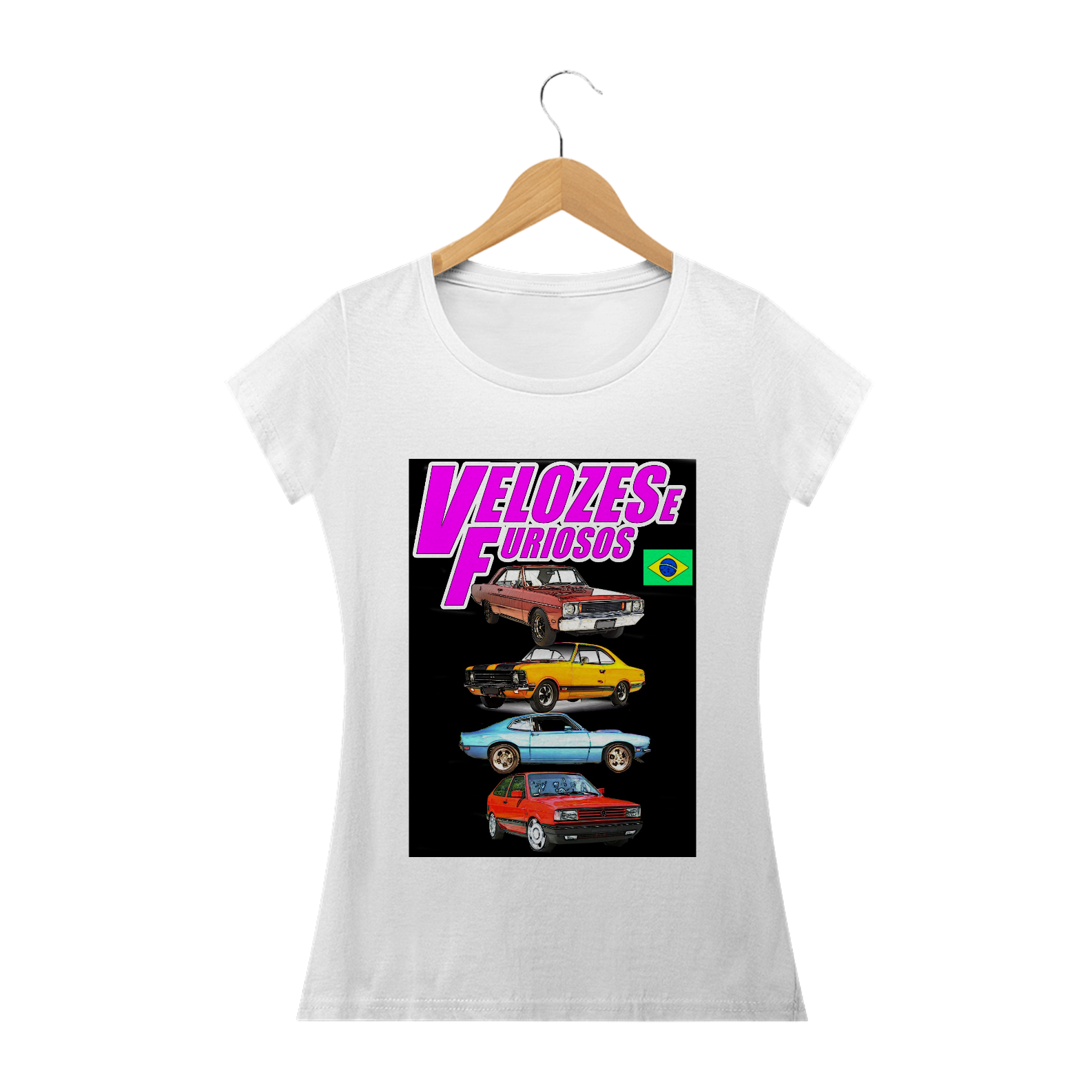 Nome do produto: Camiseta Velozes e Furiosos BR Feminina