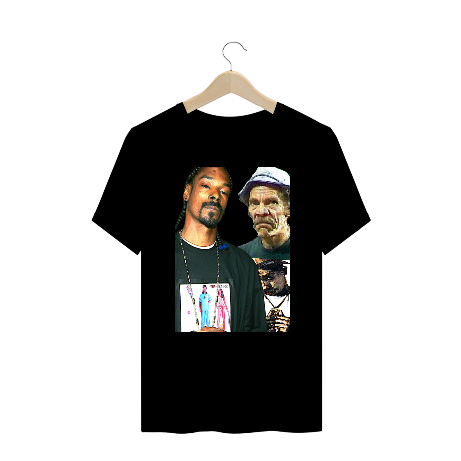 Camiseta Snoop Dogg e Seu Madruga Plus Sie