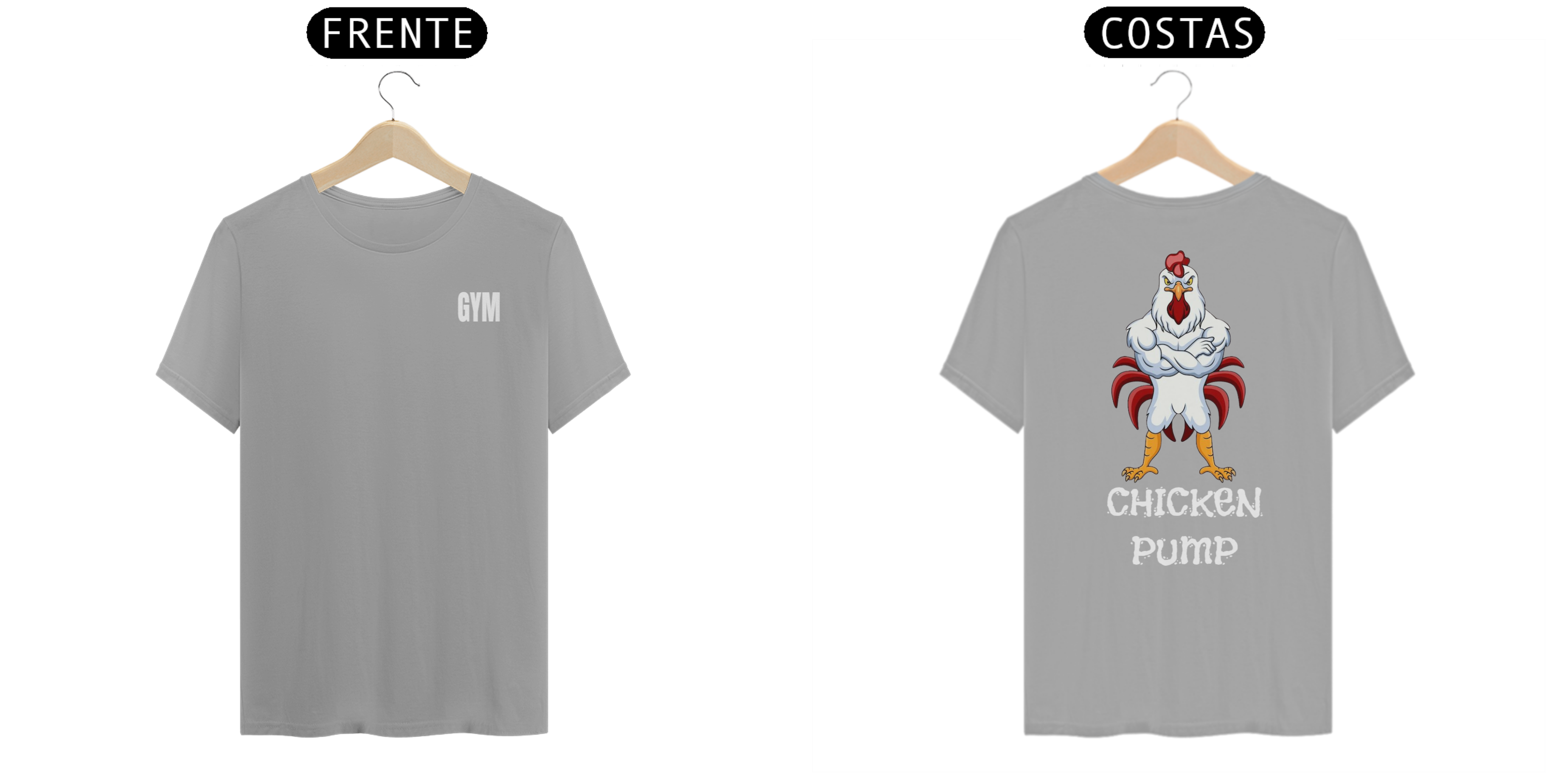 Camisa Masculina Academia Chicken White