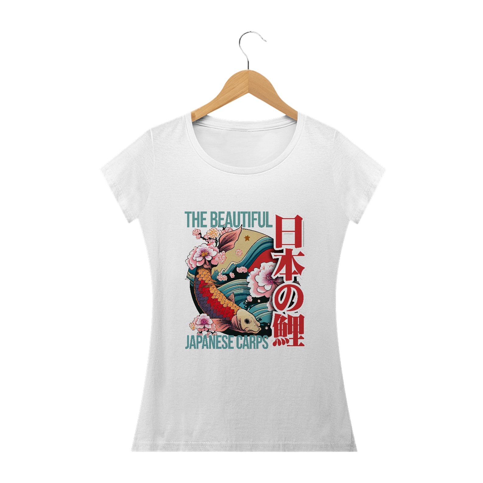 Camiseta Baby Long: “Japanese KOI Design”