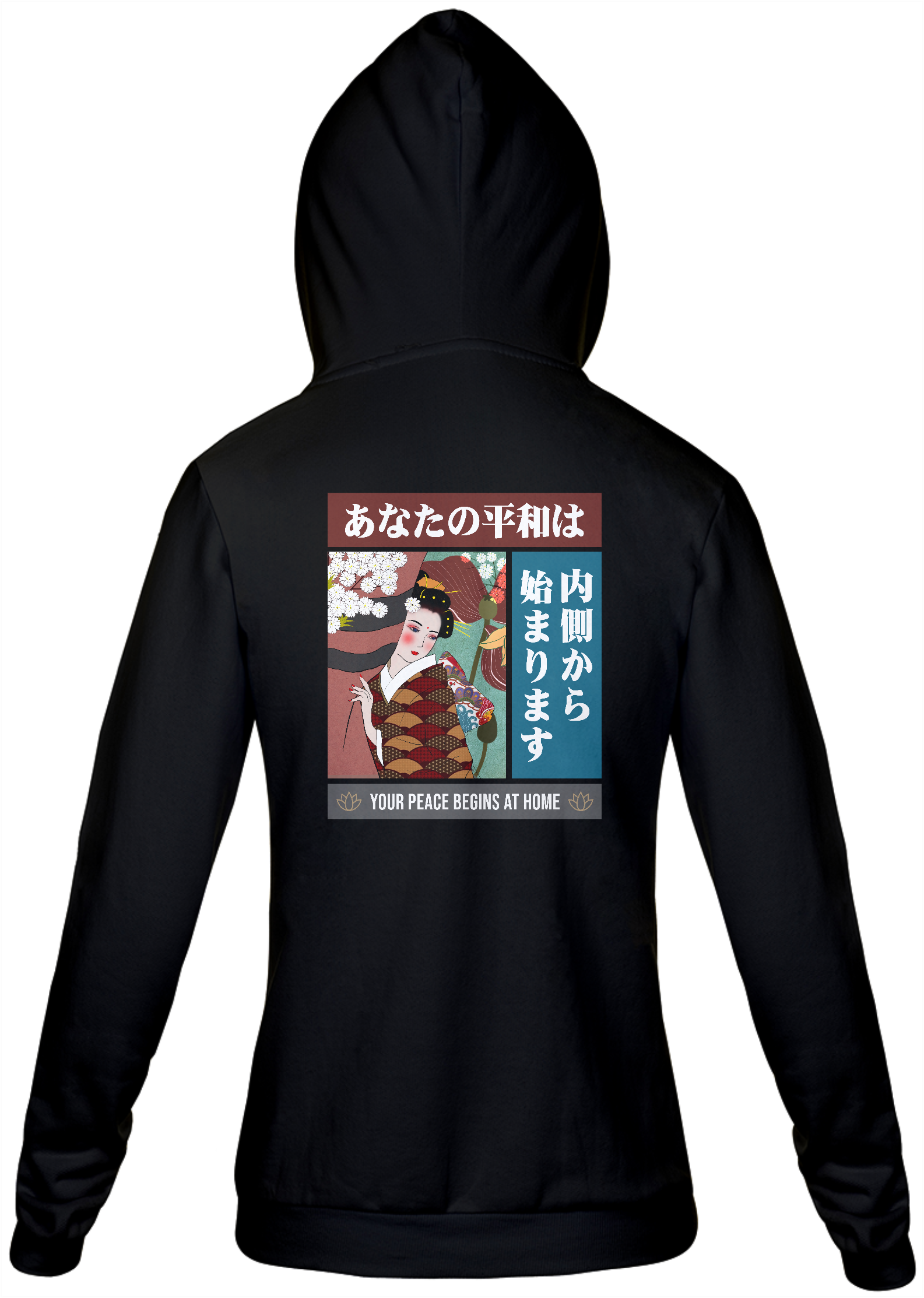 Moleton c/ Zíper Unissex: “Your peace begins at home”