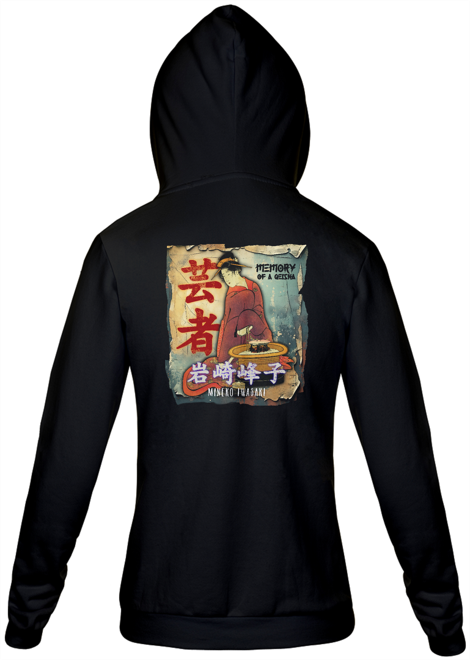 Moleton c/ Zíper Unissex: “Gueixa Mineko Iwasaki”