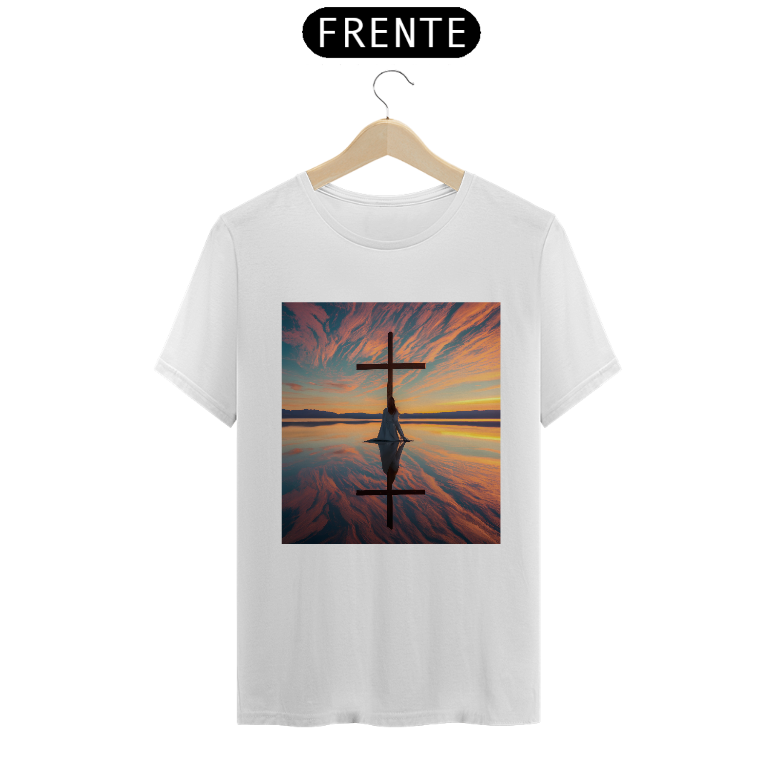 Camiseta Cruz ao por do sol