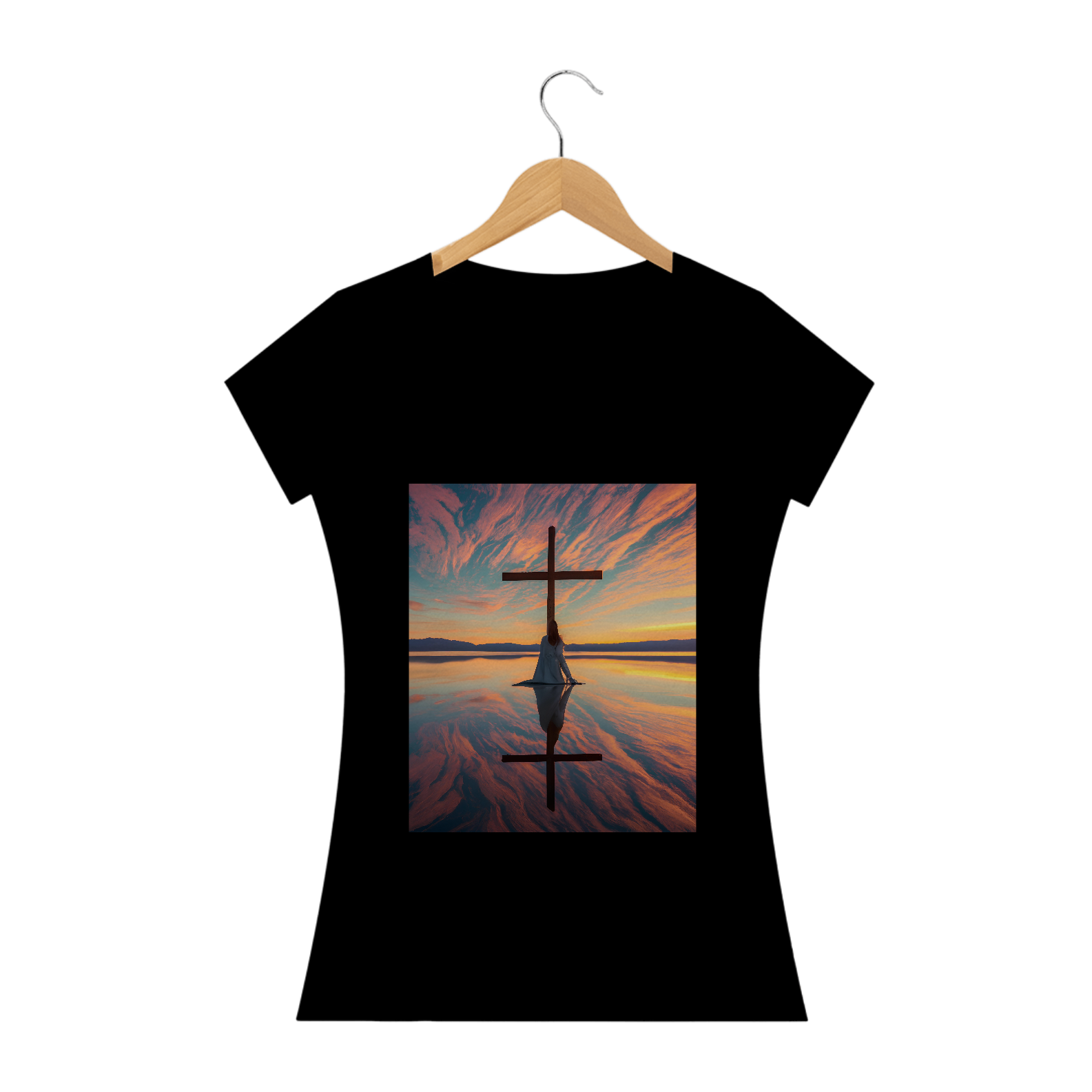 Baby Look Cruz ao por do sol