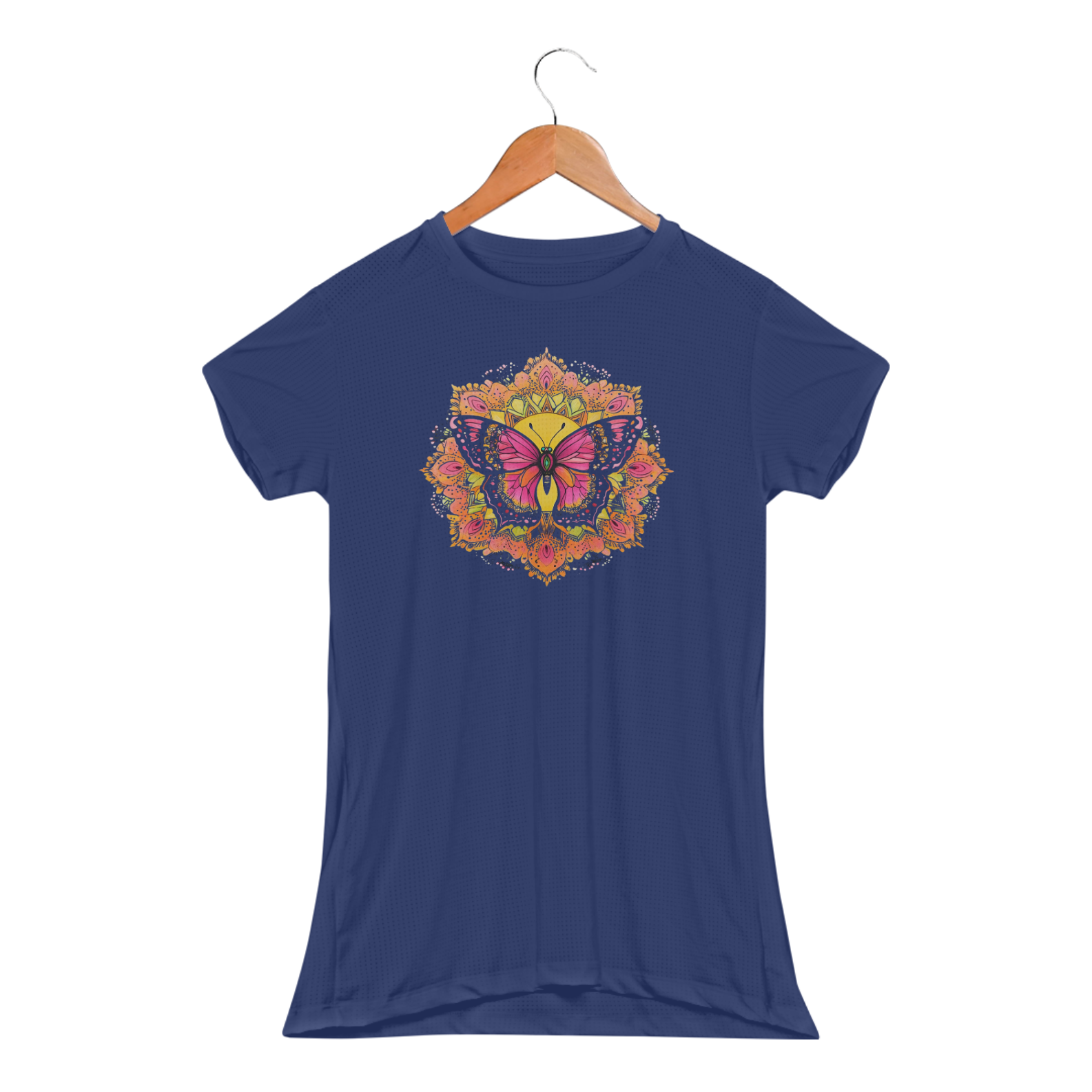 Camiseta Feminina  Sport Dry UV - Mandala da Borboleta