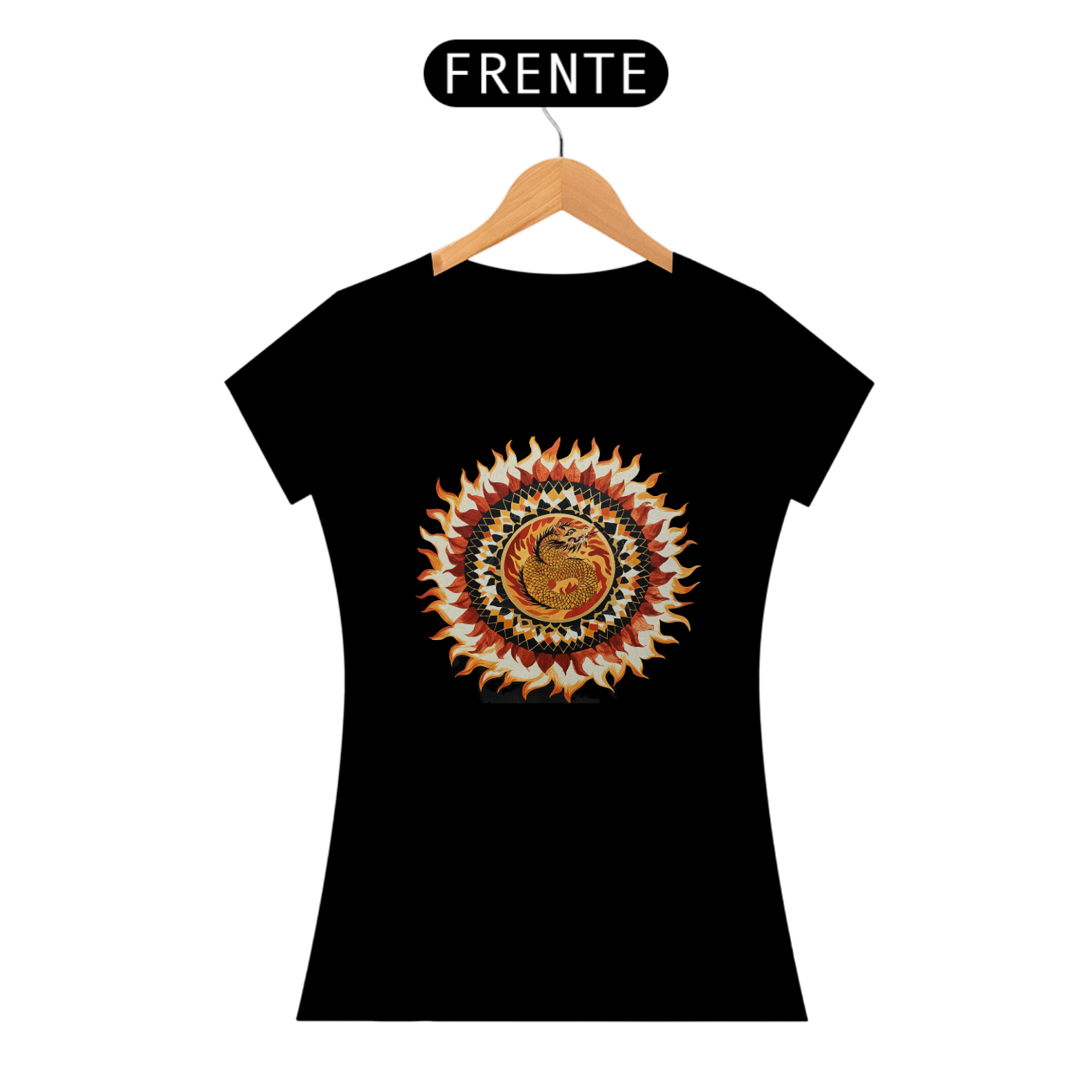 Camiseta Feminina Algodão Pima Mandala da Coragem
