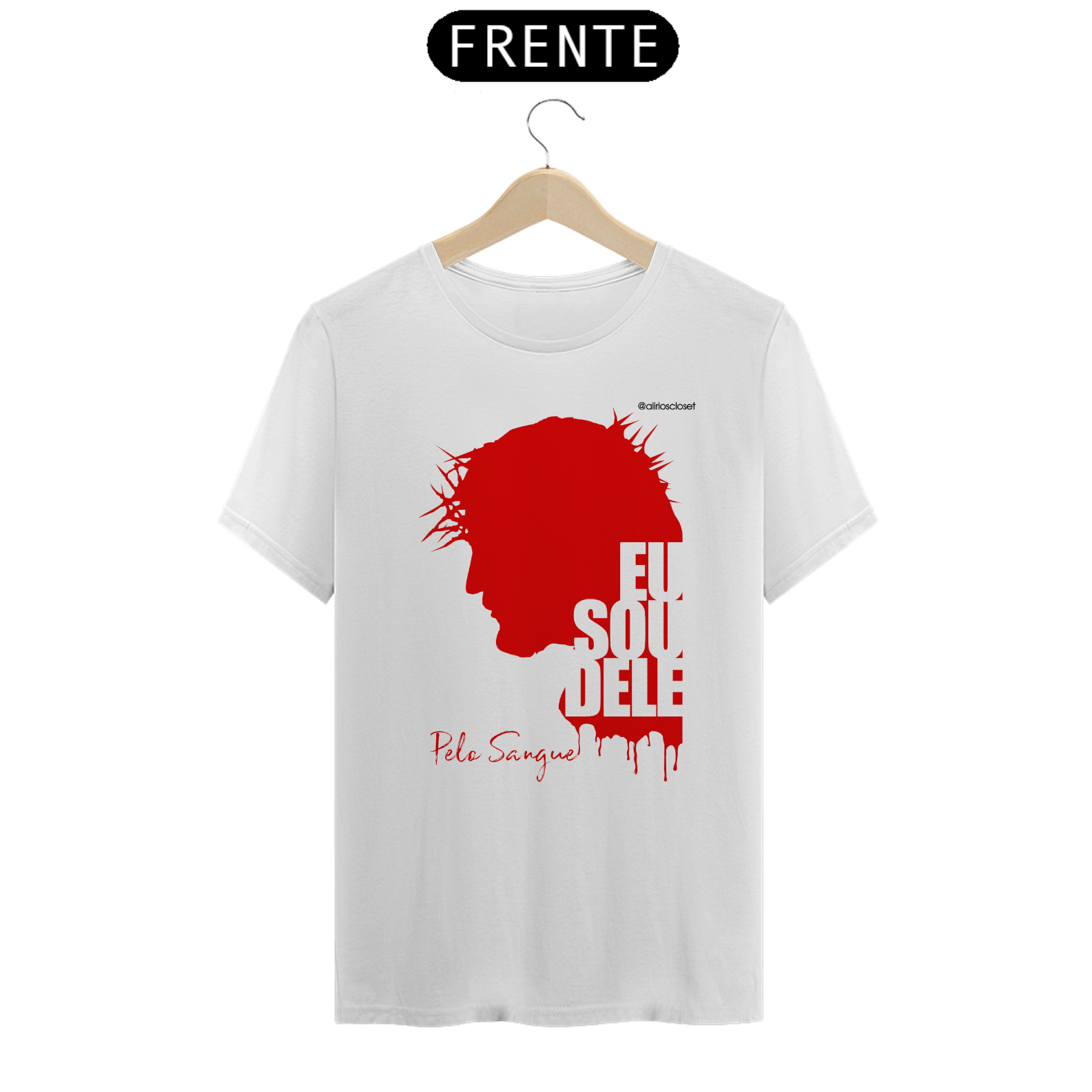 Eu sou dele pelo sangue - Masculina camiseta