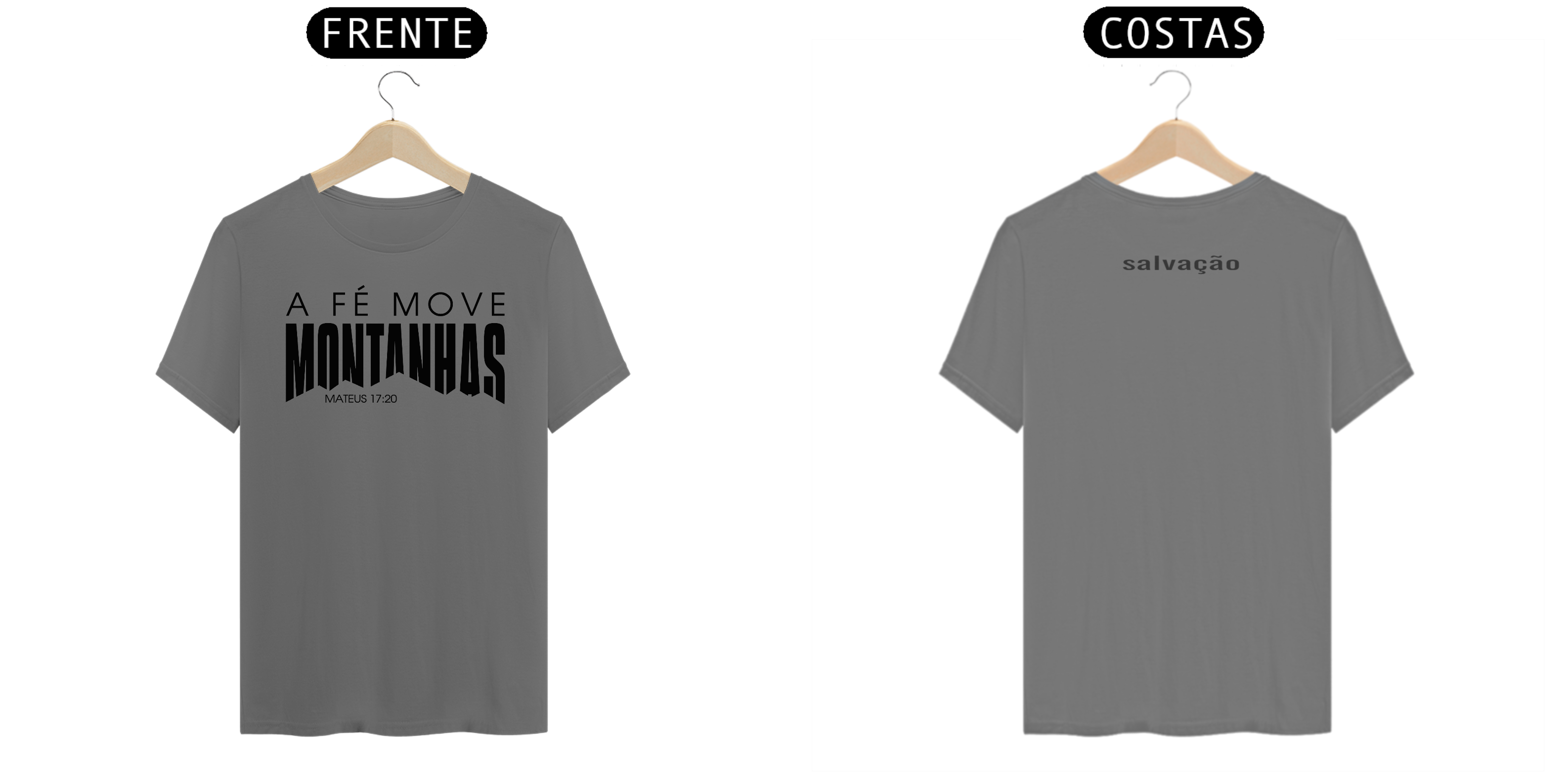 Nome do produto  A fé move montanhas - Masculina camiseta