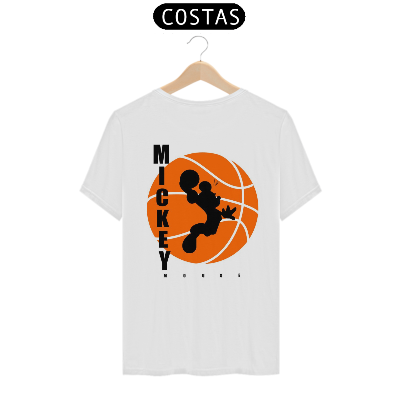 Camiseta Mickey Basquete Costas