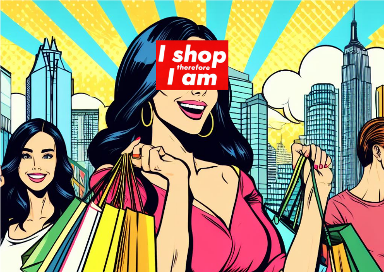 Retrato - I shop therefore I am