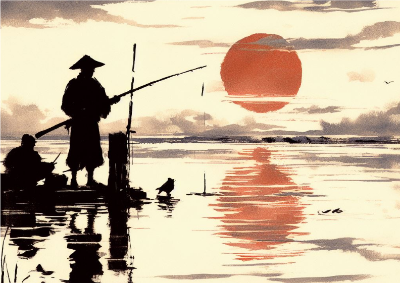 Retrato - Chinês Pescador