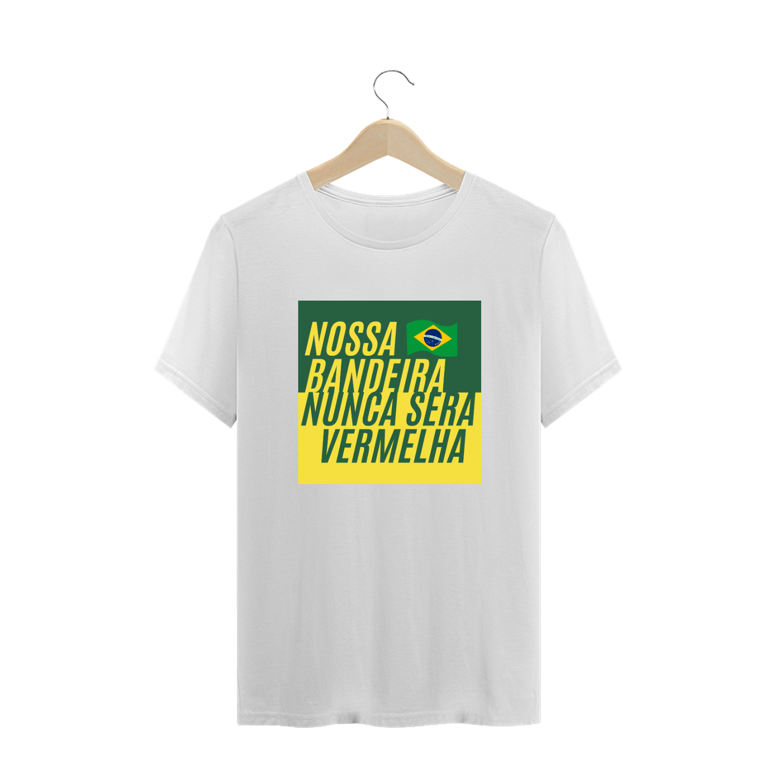 Nome do produto  CAMISETA PLUS SIZE - NOSSA BANDEIRA