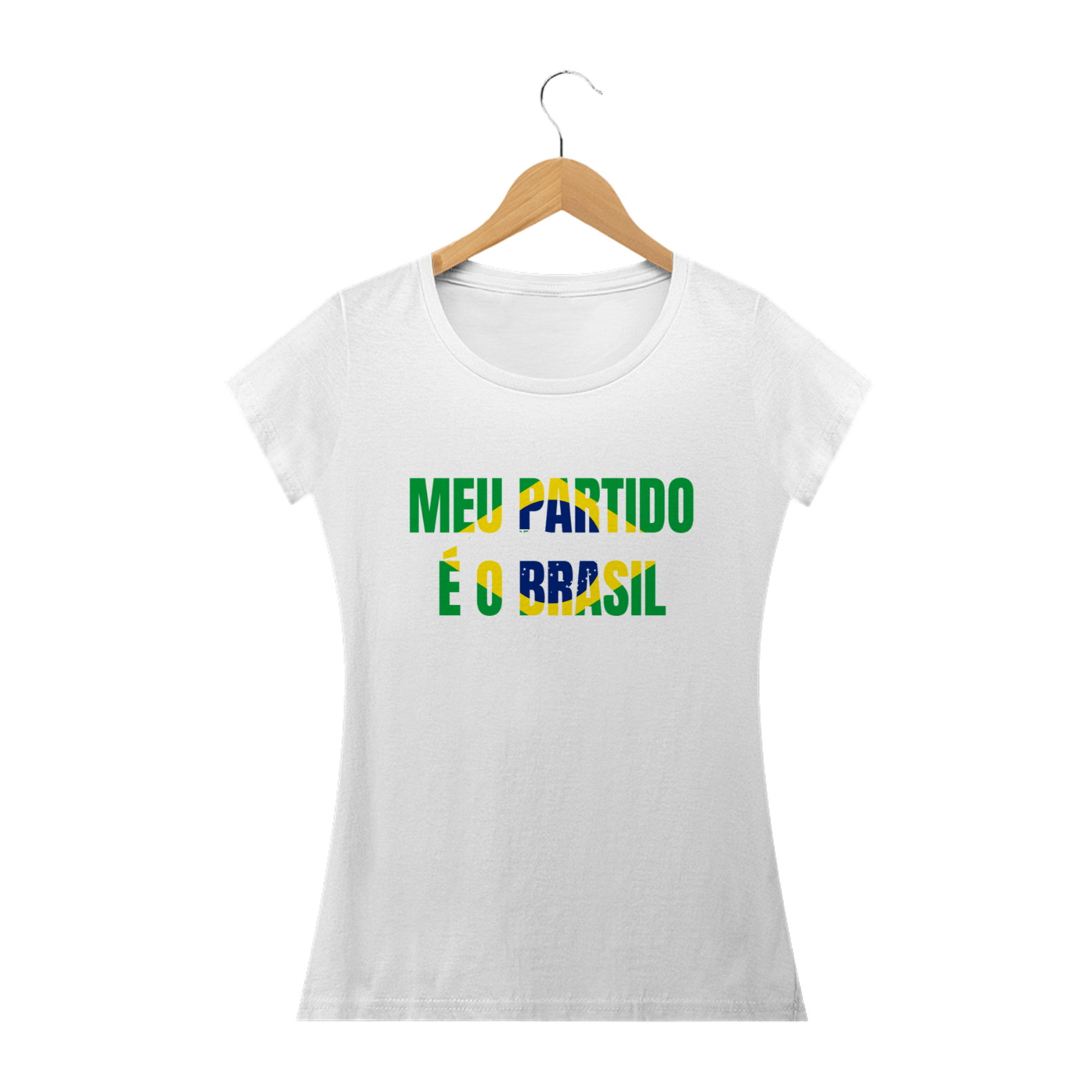 Nome do produto  CAMISA BABY LONG - MEU PARTIDO É O BRASIL