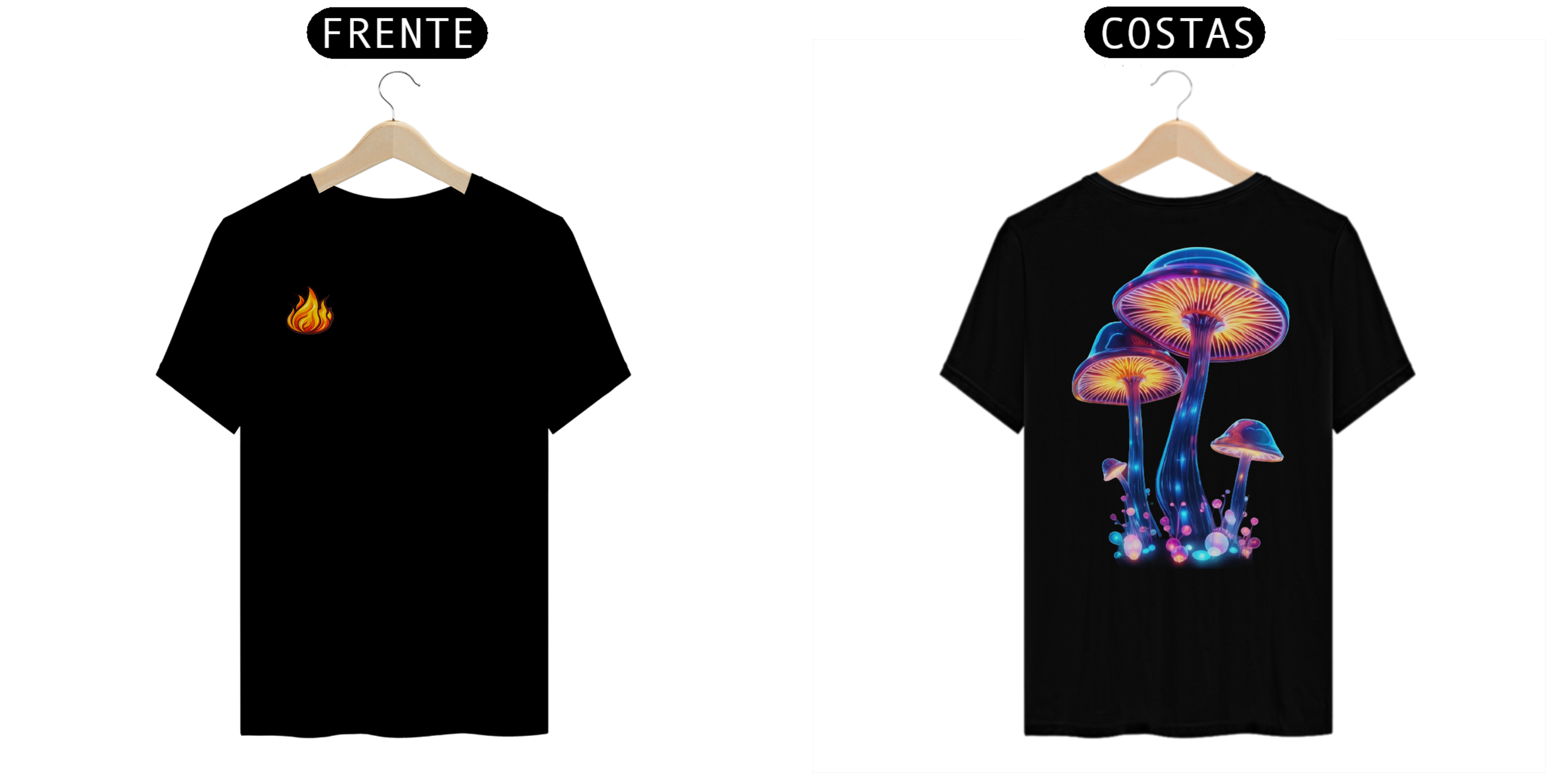 Camisa Cogumelo brilhante sem fundo