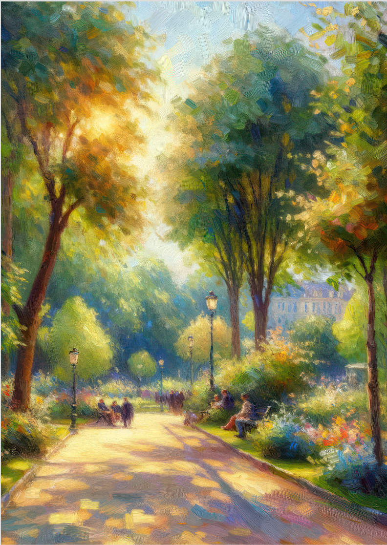 Pôster Impressionista - Dia de Parque 02