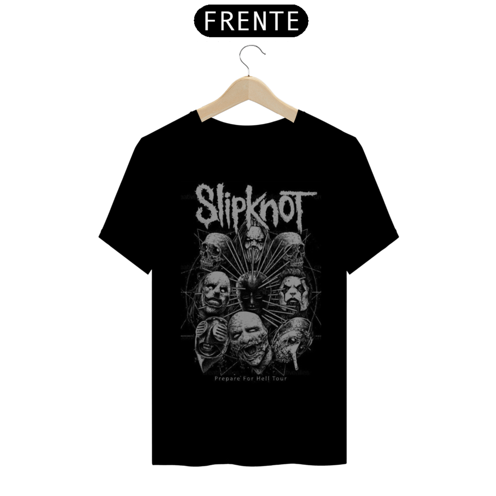 Nome do produto: Blusa Banda Slipknot Black