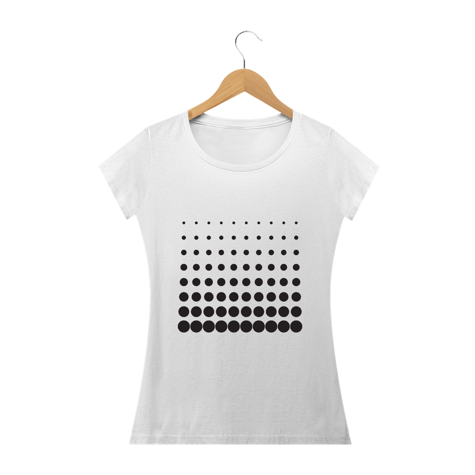 Baby Look Branca - Pontos