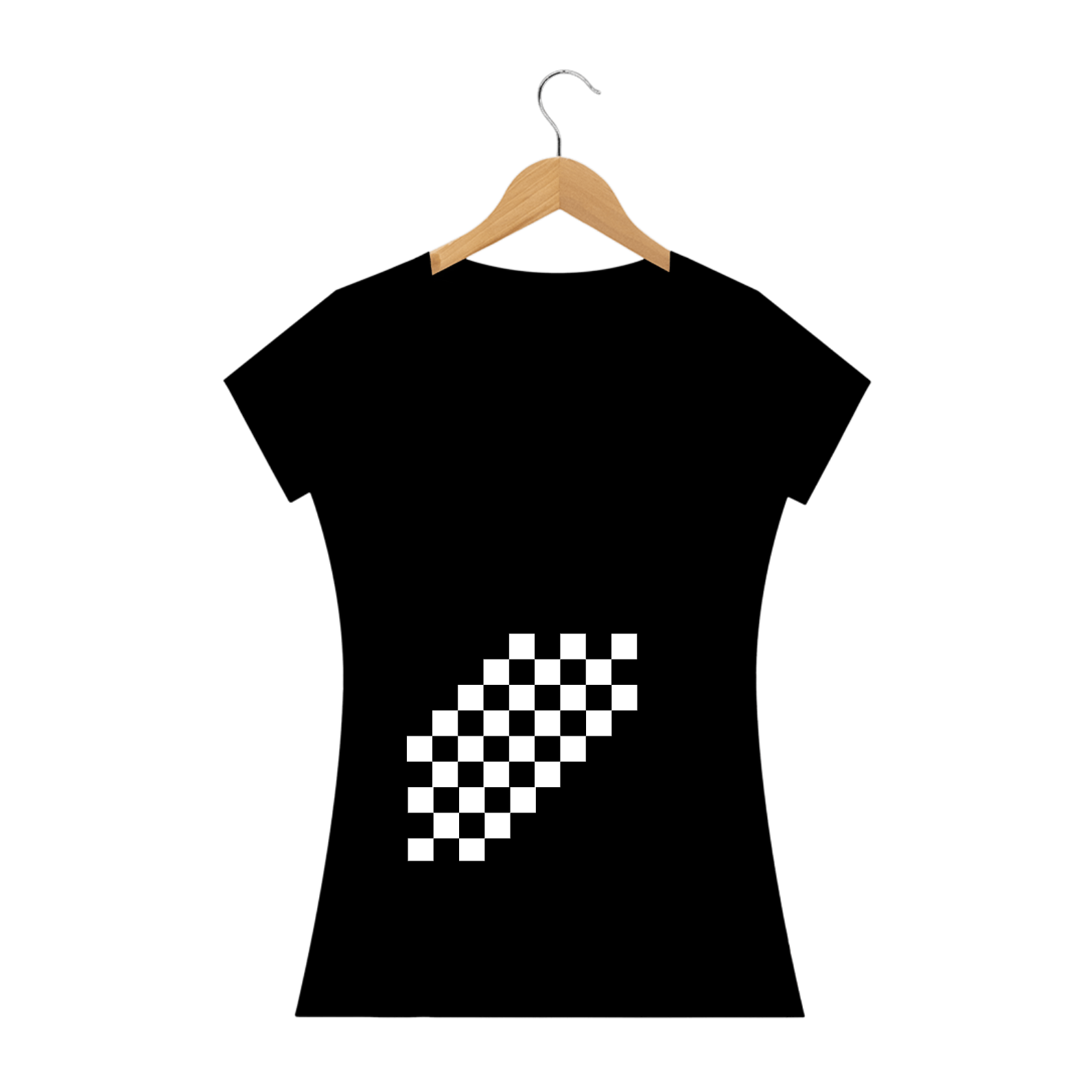 Baby Look - Xadrez Preta