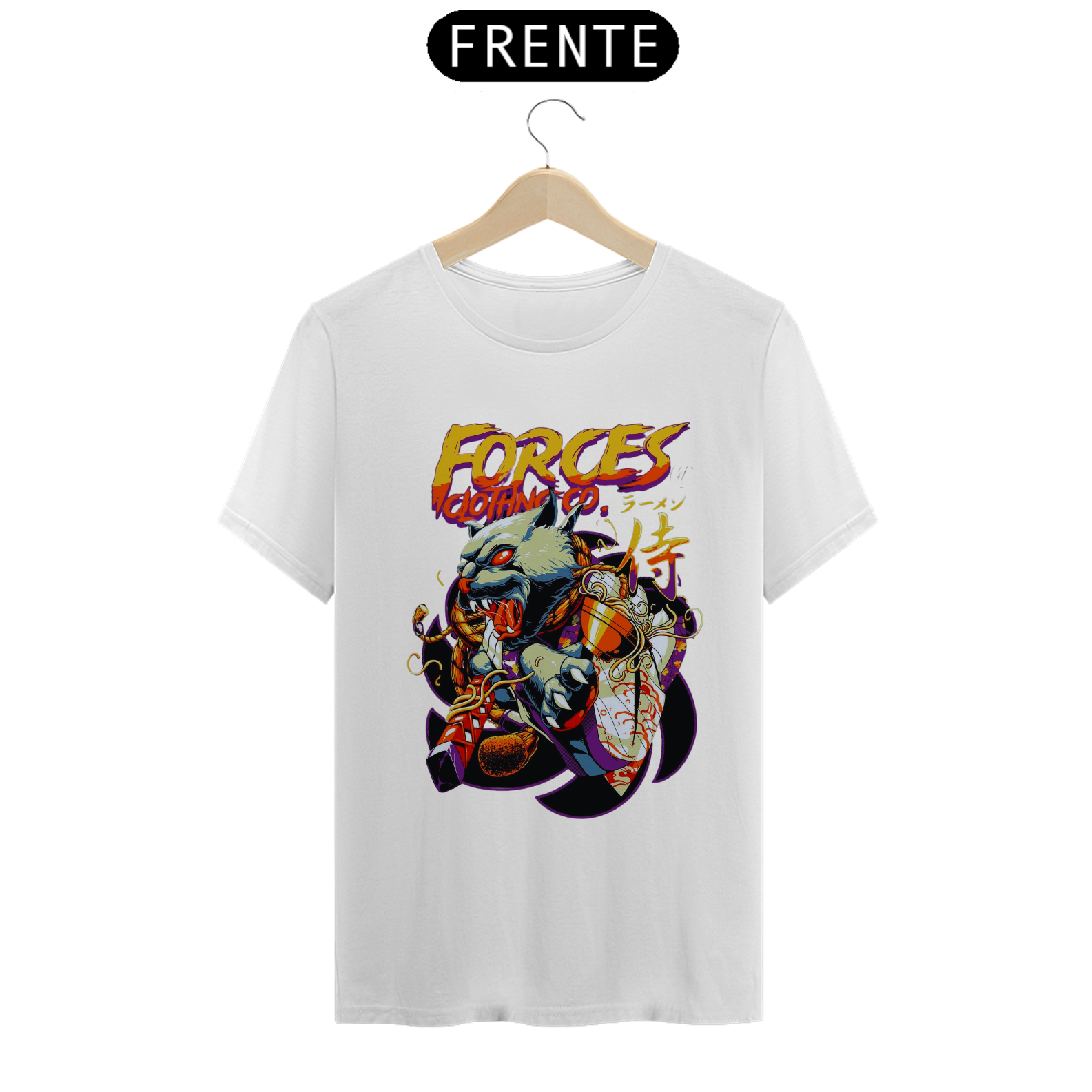 Camiseta Premium Cat Samurai