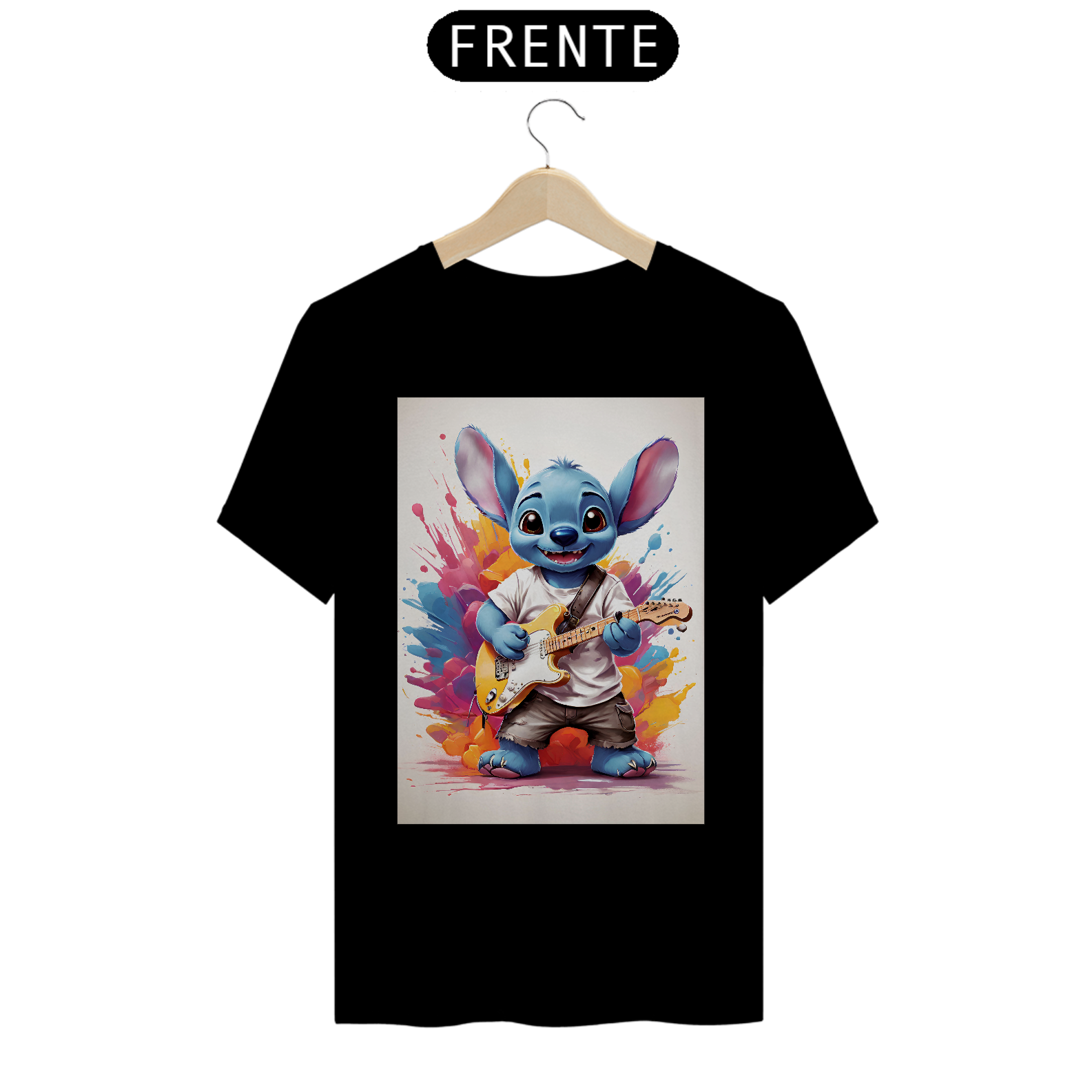 Camiseta Premium Stitch Guitarrista