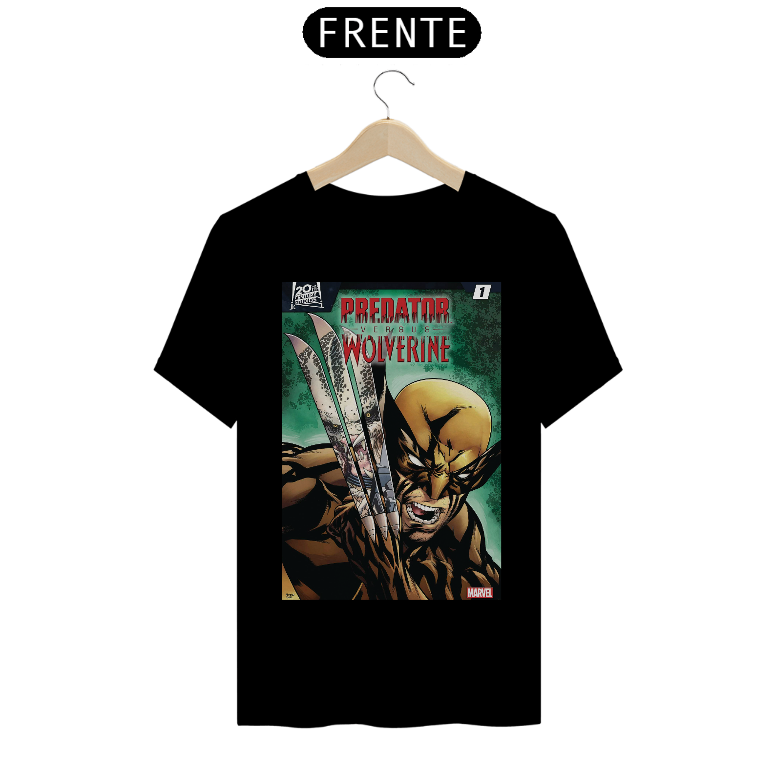 CAMISETA WOLVERINE VS PREDATOR