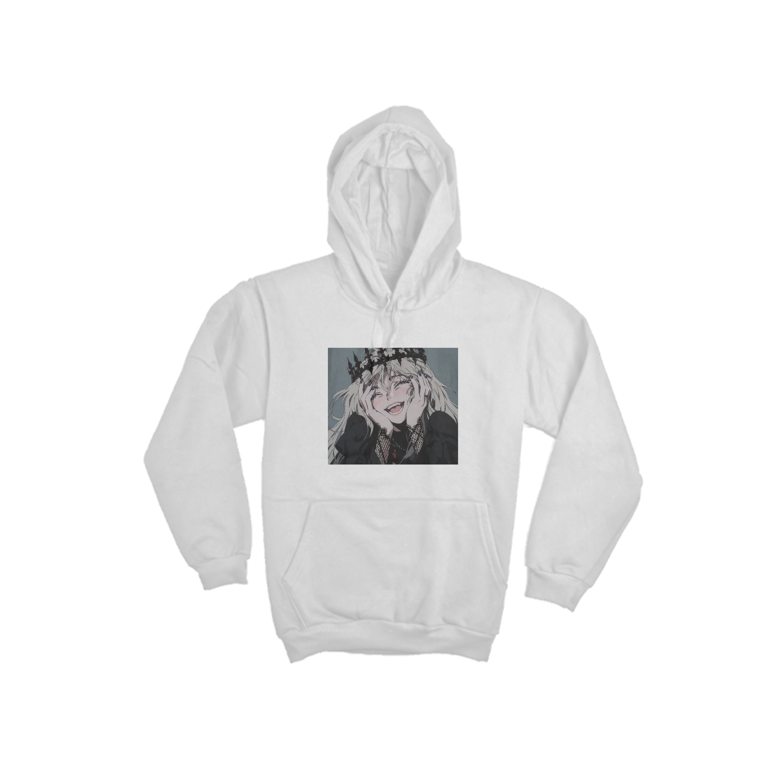 Blusa branca com desenho de anime 