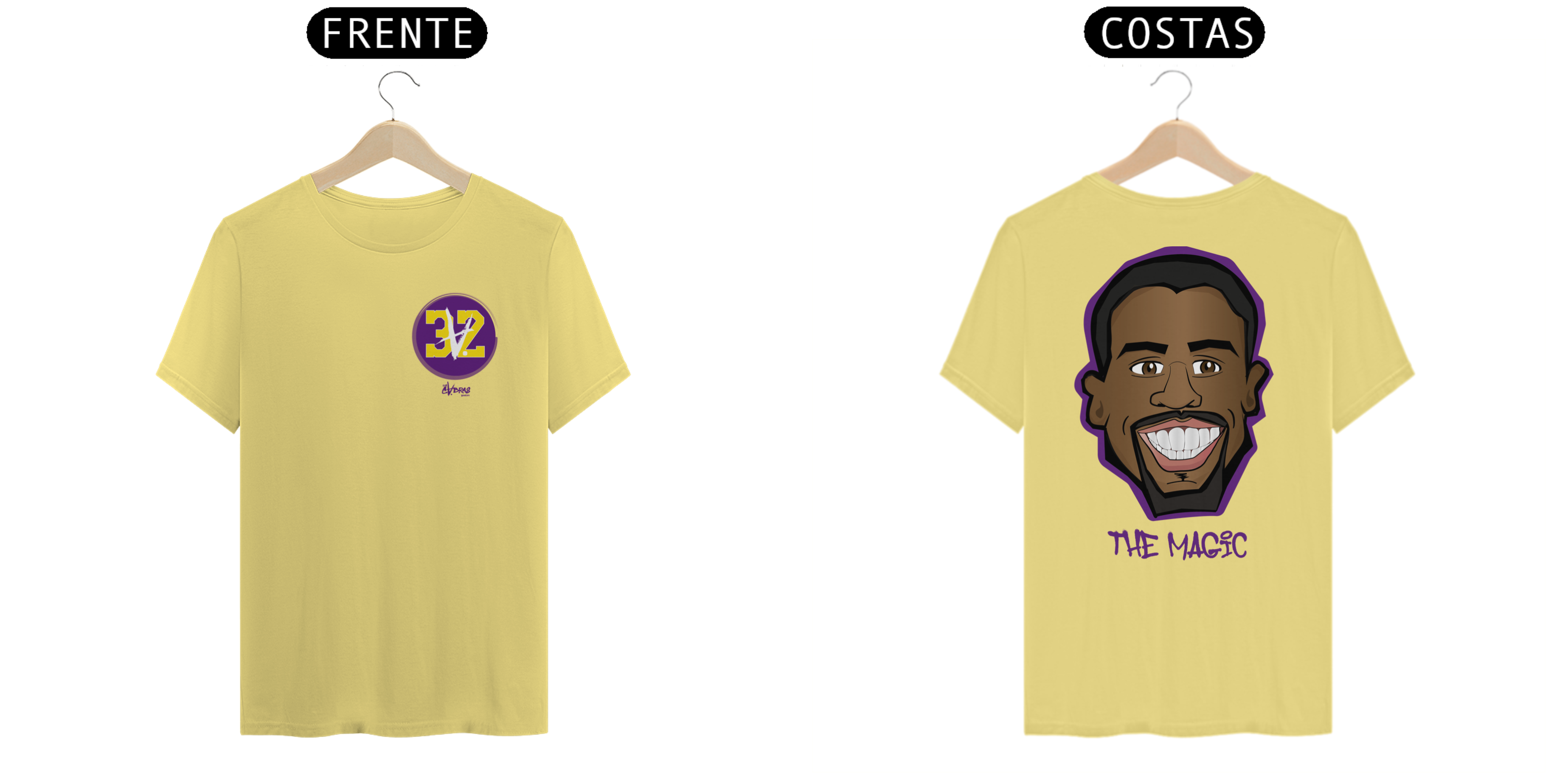 CAMISETA THE MAGIC - ESTONADA (frente e verso)