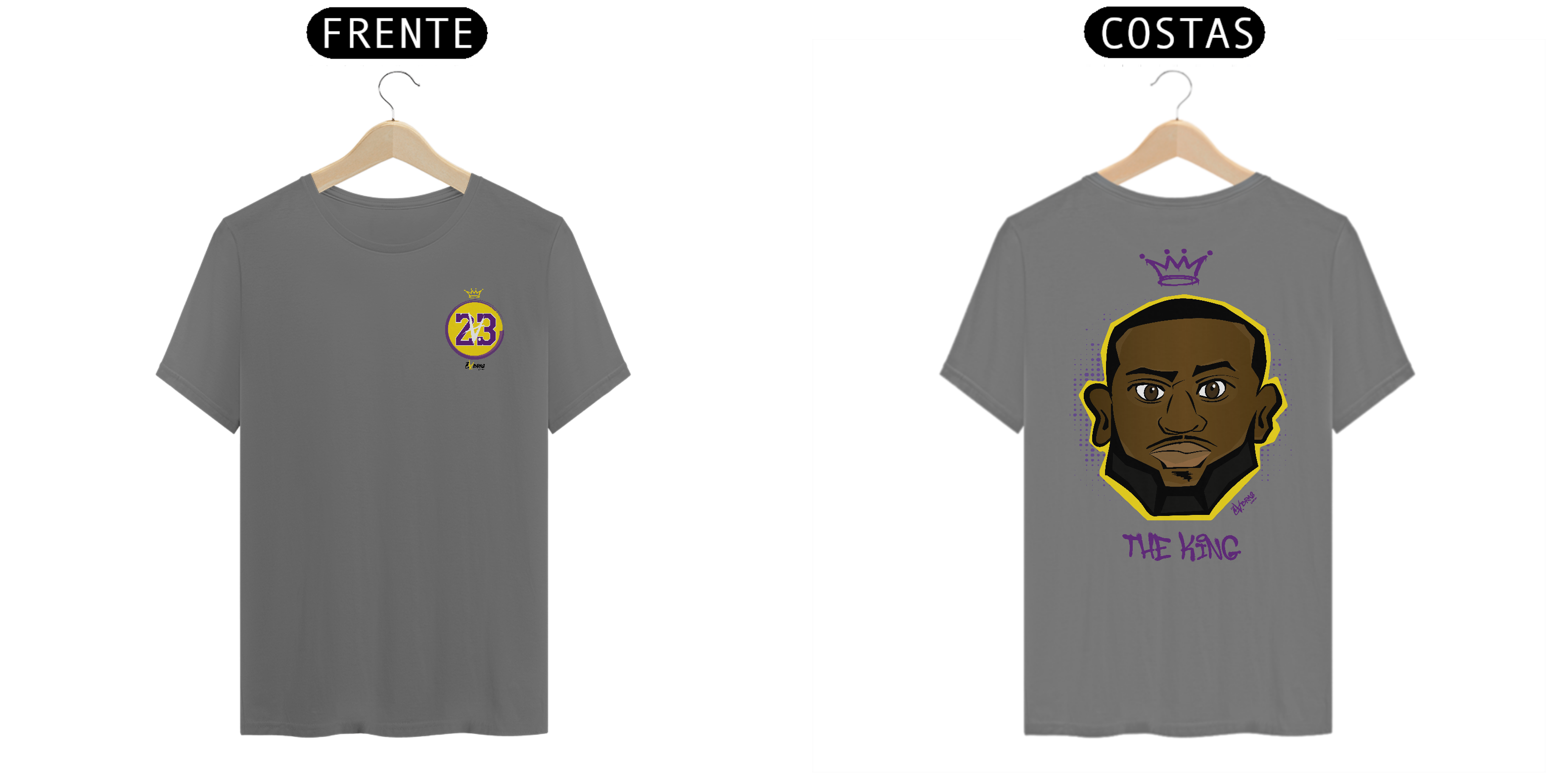 CAMISETA THE KING ESTONADA (frente e costas)