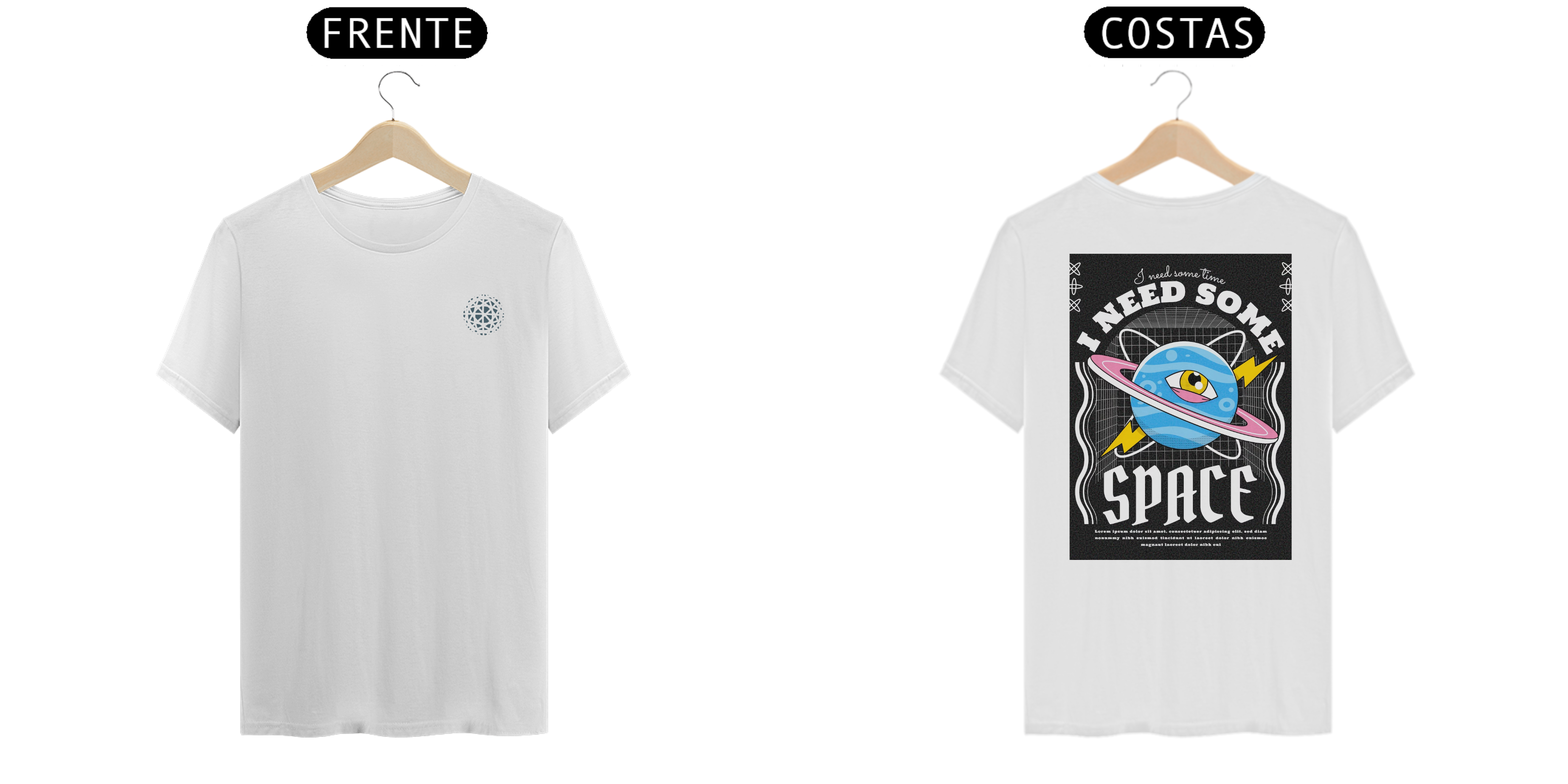 Nome do produto: CAMISETA ESTAMPADA FRENTE E COSTA