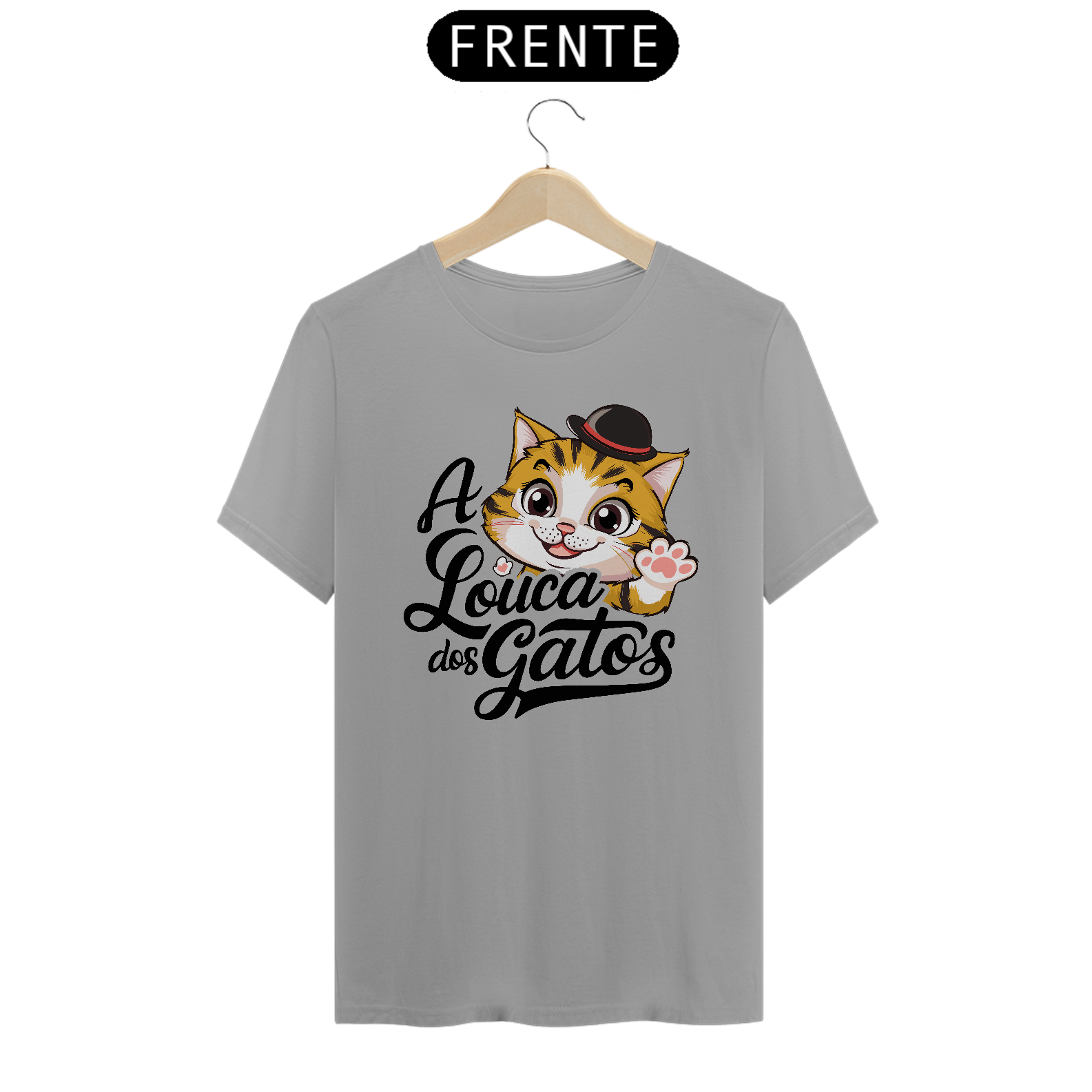 Nome do produto: CAMISETA A LOUCA DOS GATOS