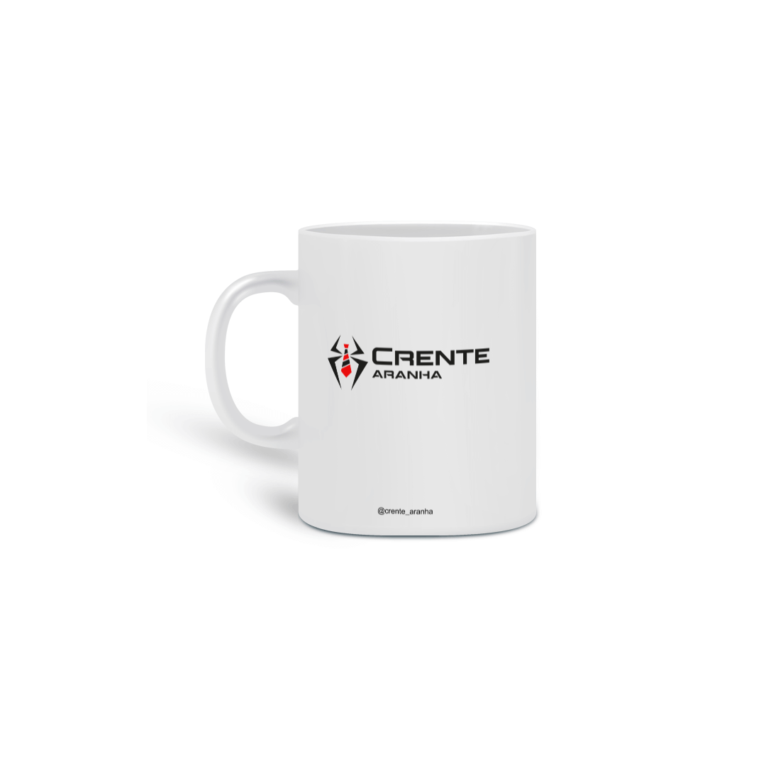 Caneca Crente-aranha - Logo Completo - Branco