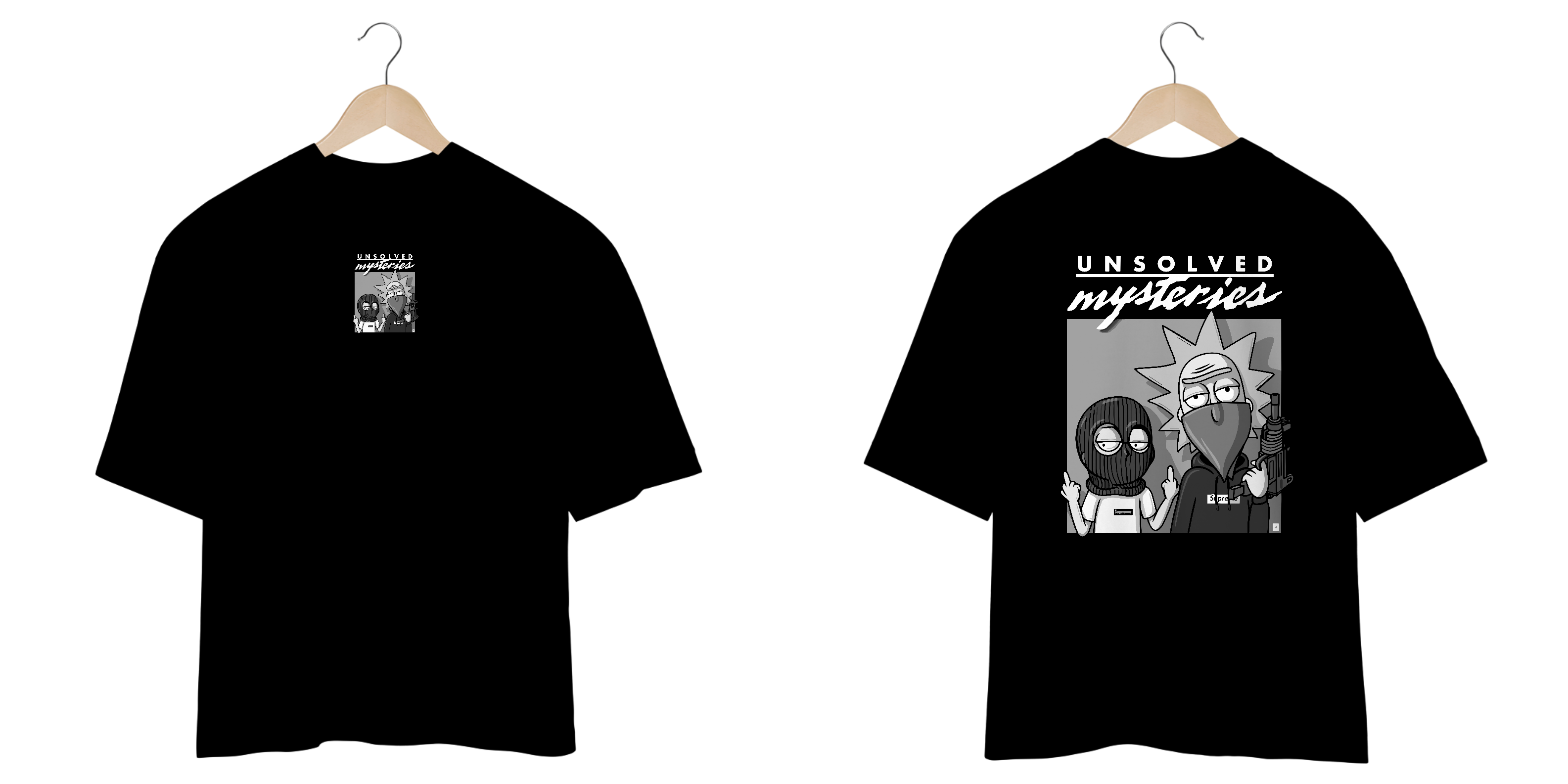 Camiseta Oversized Unsolved Mistery