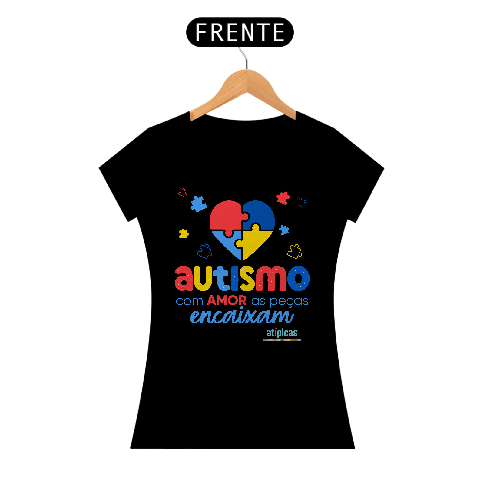 Nome do produto: Camiseta baby look Feminina frases de autismo