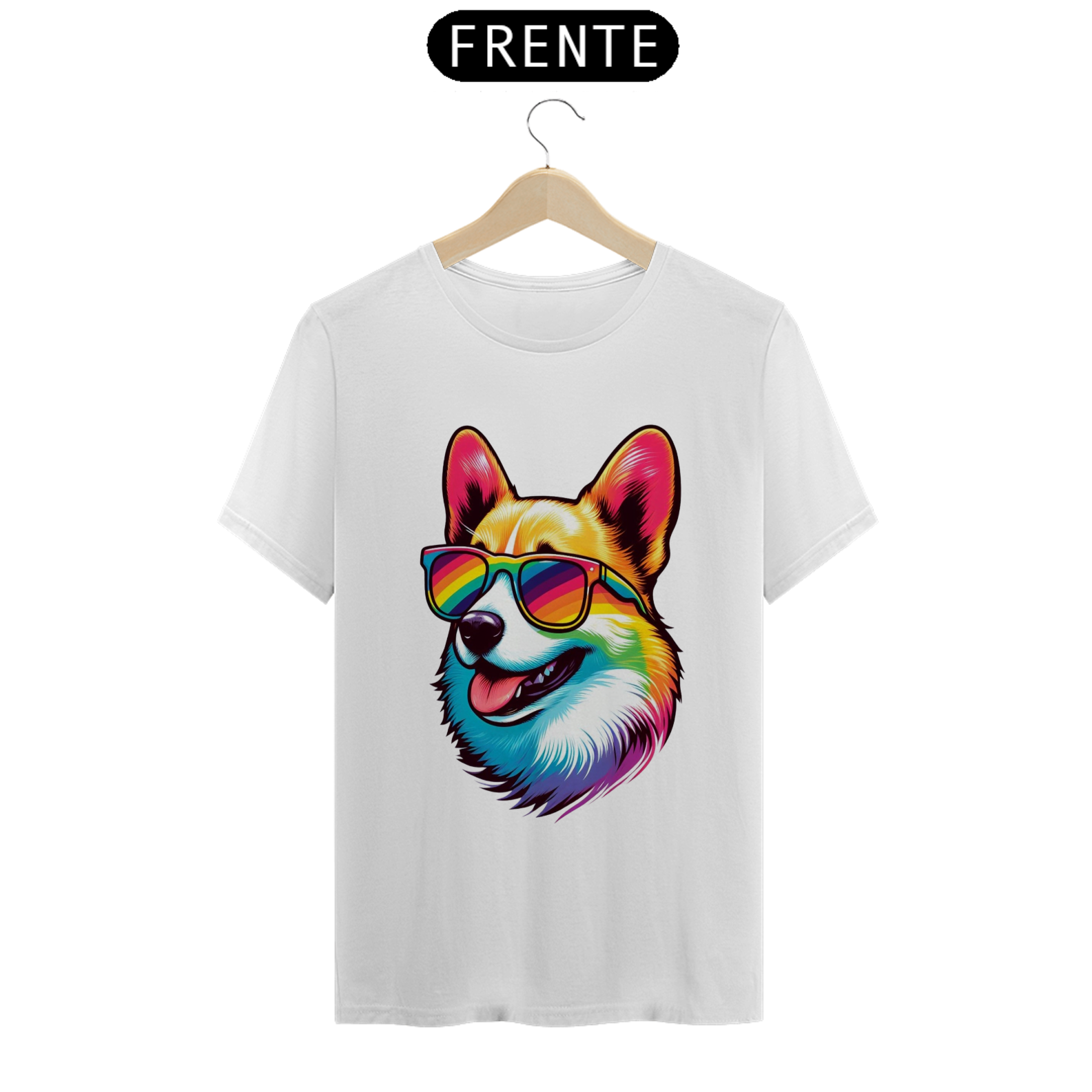 Camisa Corgi Arco-Iris 02